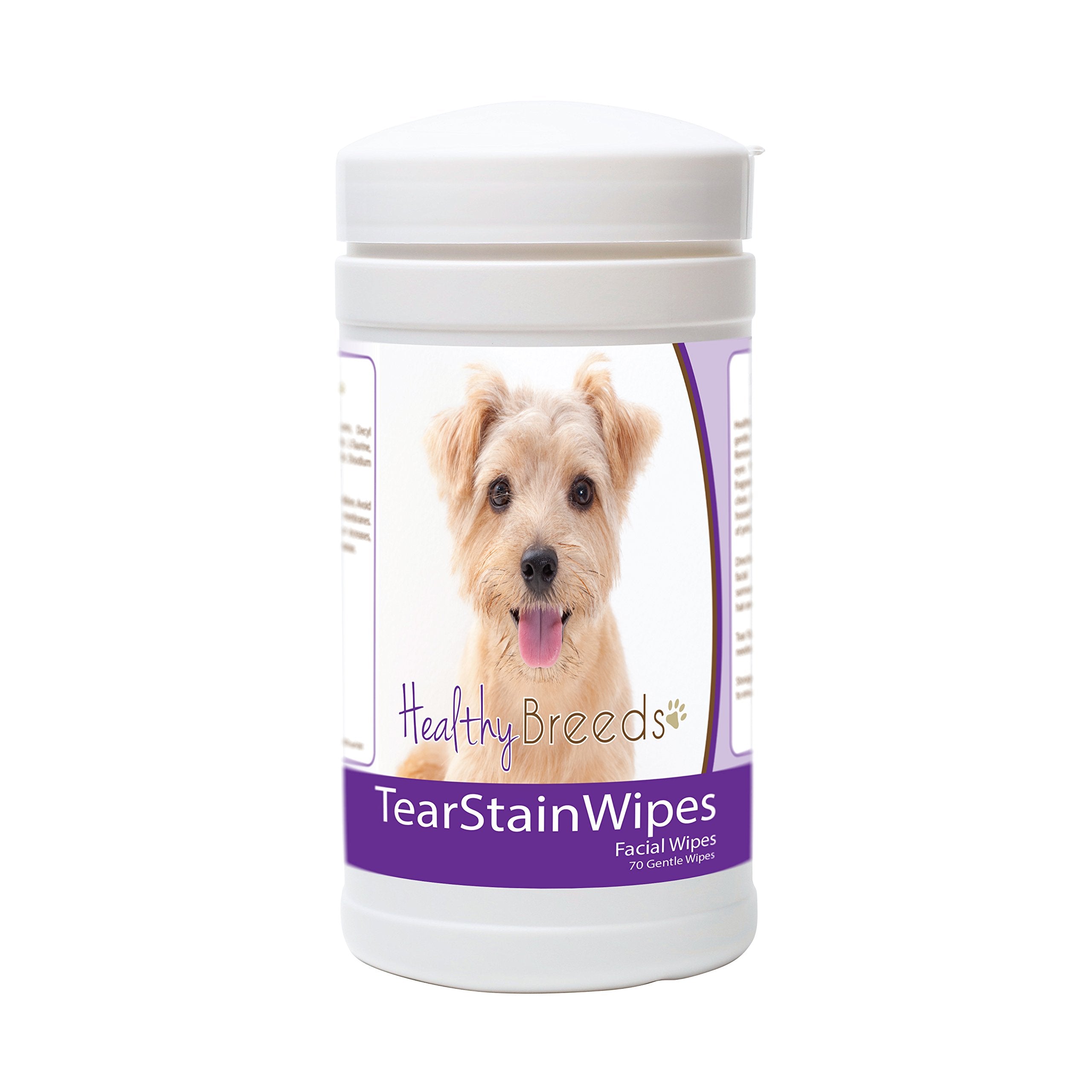 Healthy Breeds Norfolk Terrier Tear Stain Wipes 70 Count