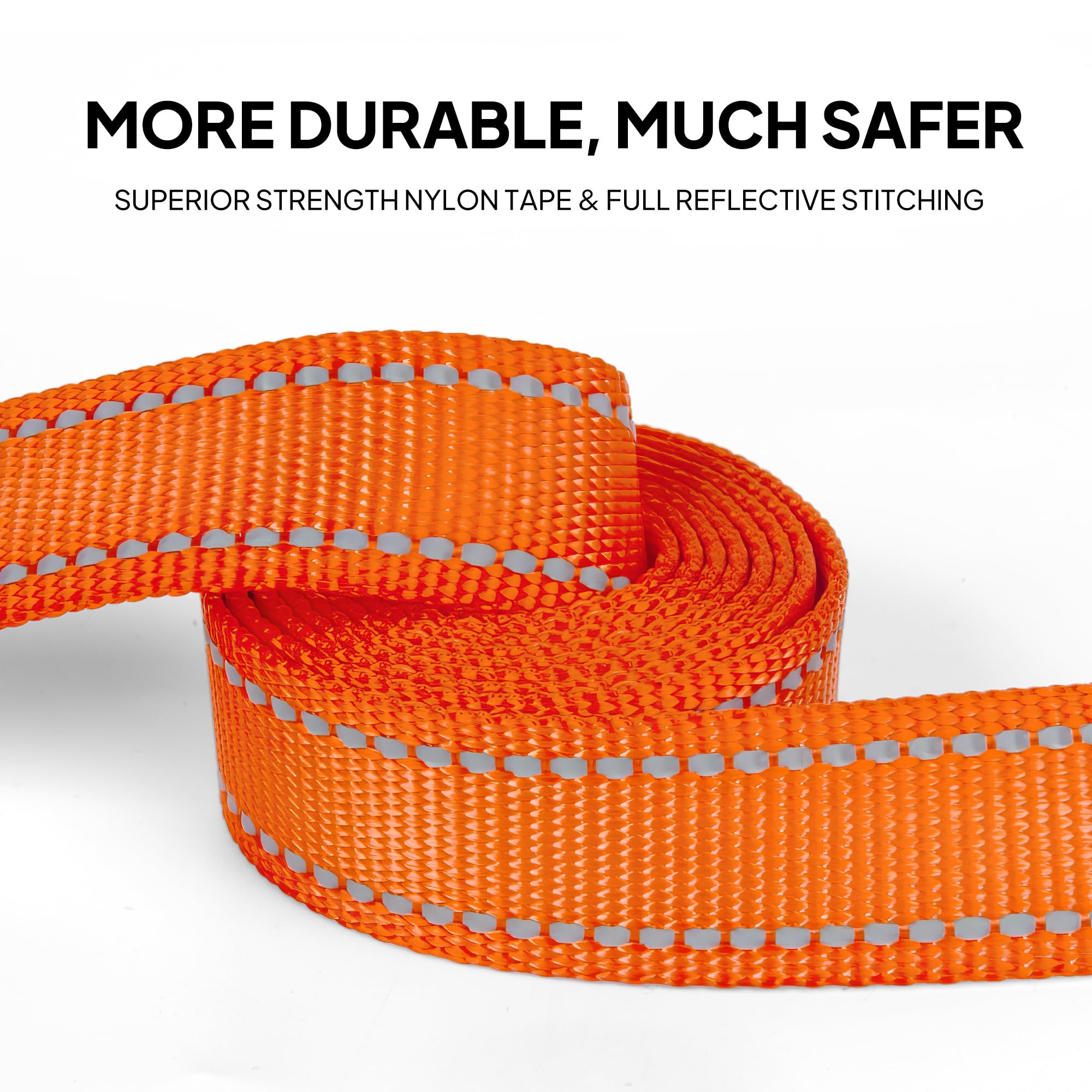Twoear Dog Leashes For Large Dogs Heavy Duty, Comfortable Soft Padded Handle, Double-Sided Reflective Nylon Dog Leash For Medium & Large Dogs Walking