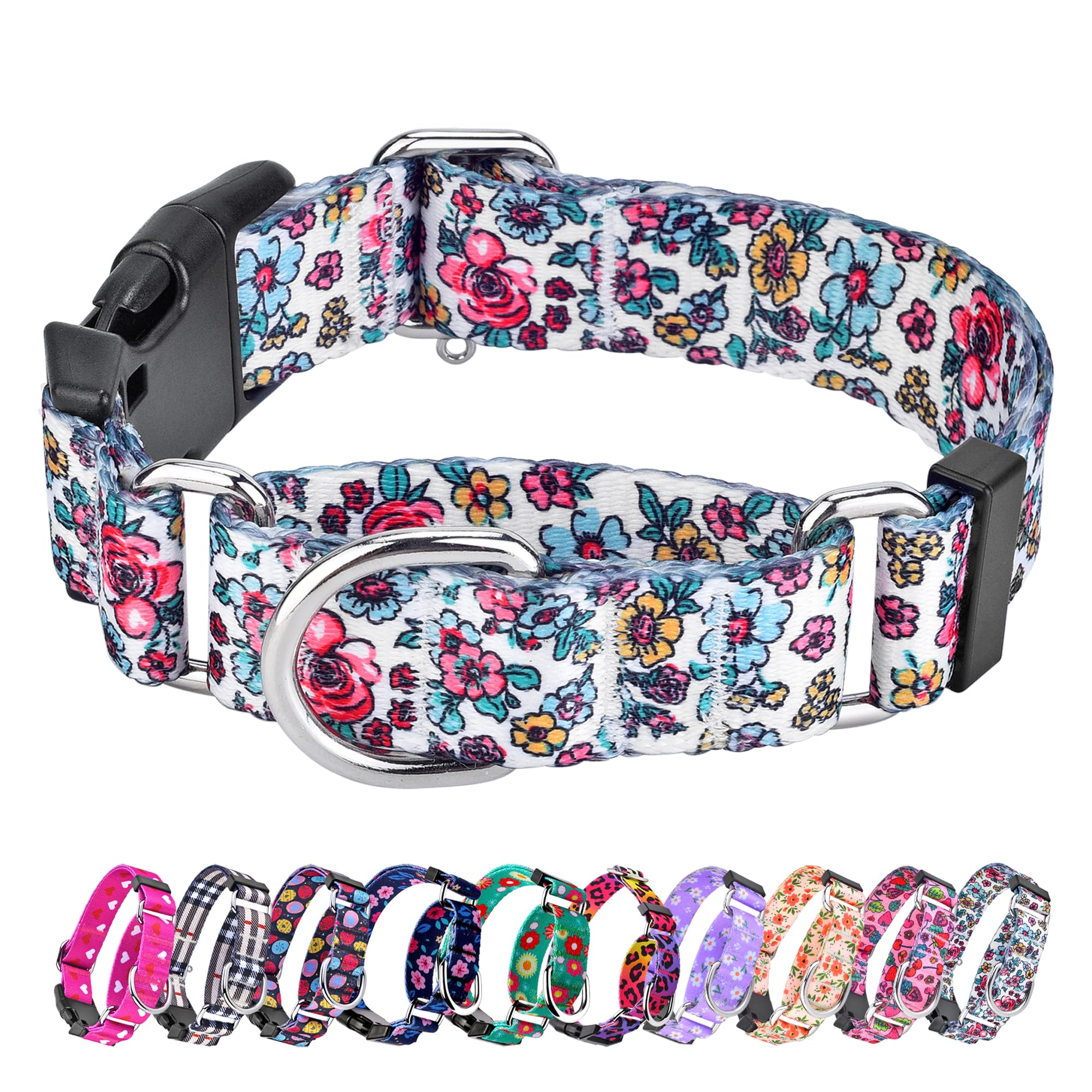 Martingale Collar For Dogs, Adjustable Soft Nylon Dog Collars With Special Design Cute Patterns For Puppy Xsmall Dog Collar (X-S