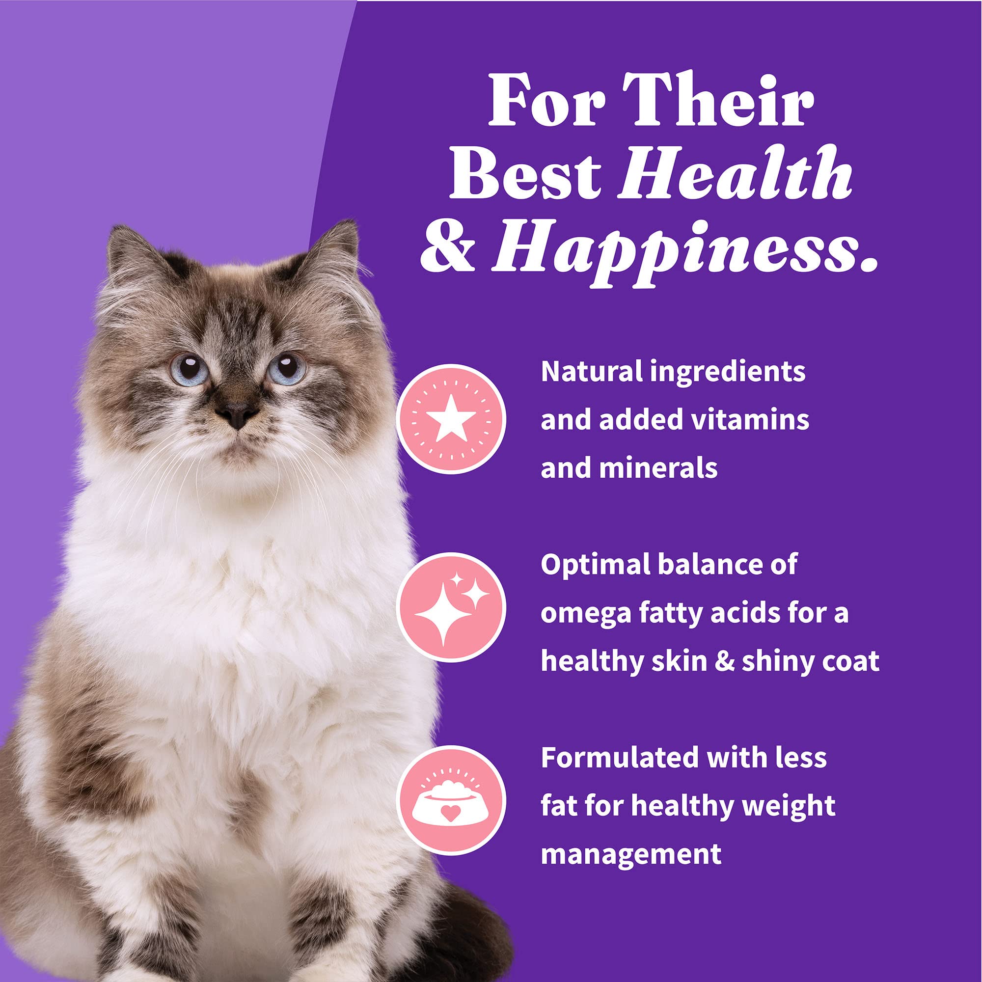 Halo Holistic Cat Food Wild Caught Salmon & Whitefish Formula, Grain Free Dry Cat Food, For Healthy Weight Support, Kibble for I