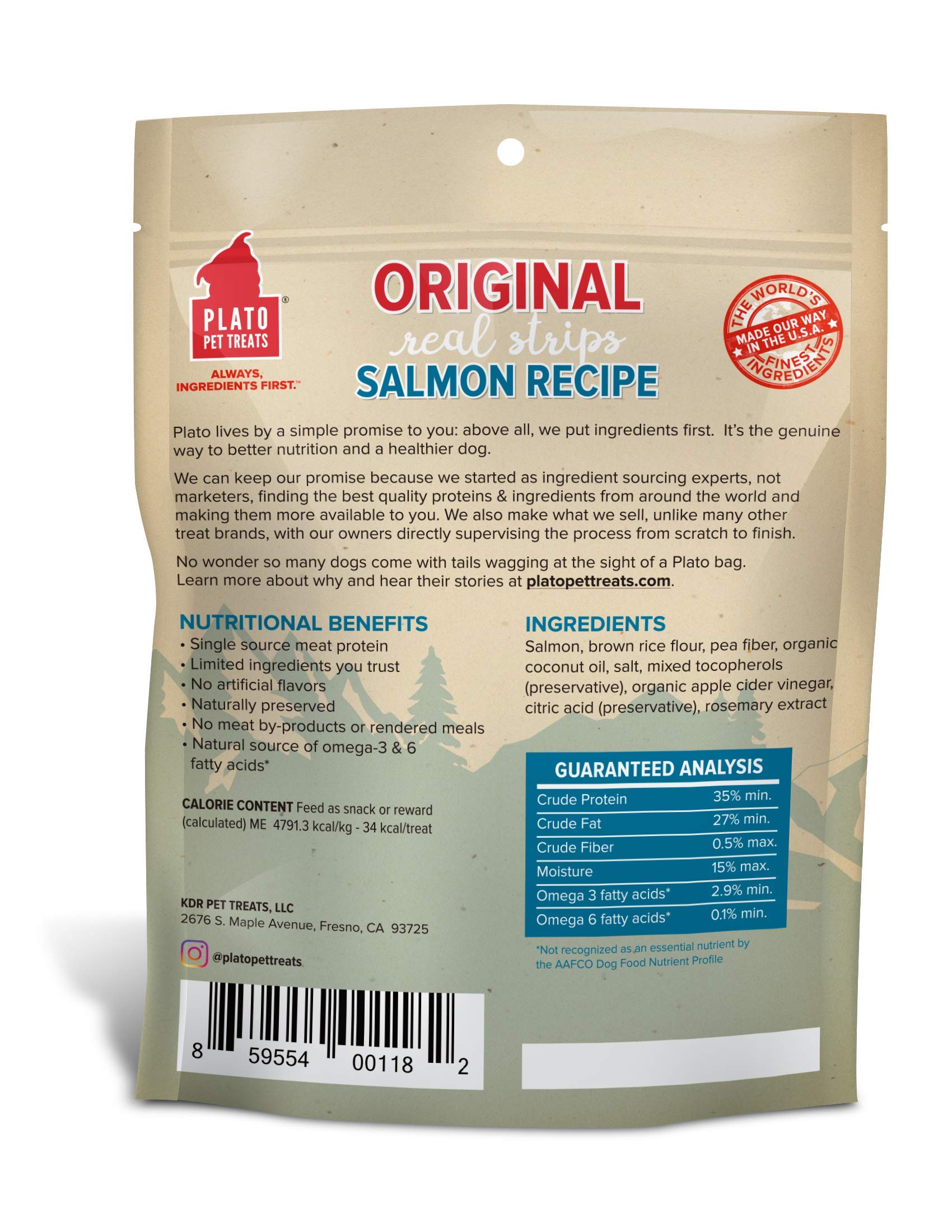 PLATO Original Real Strips Salmon 6oz