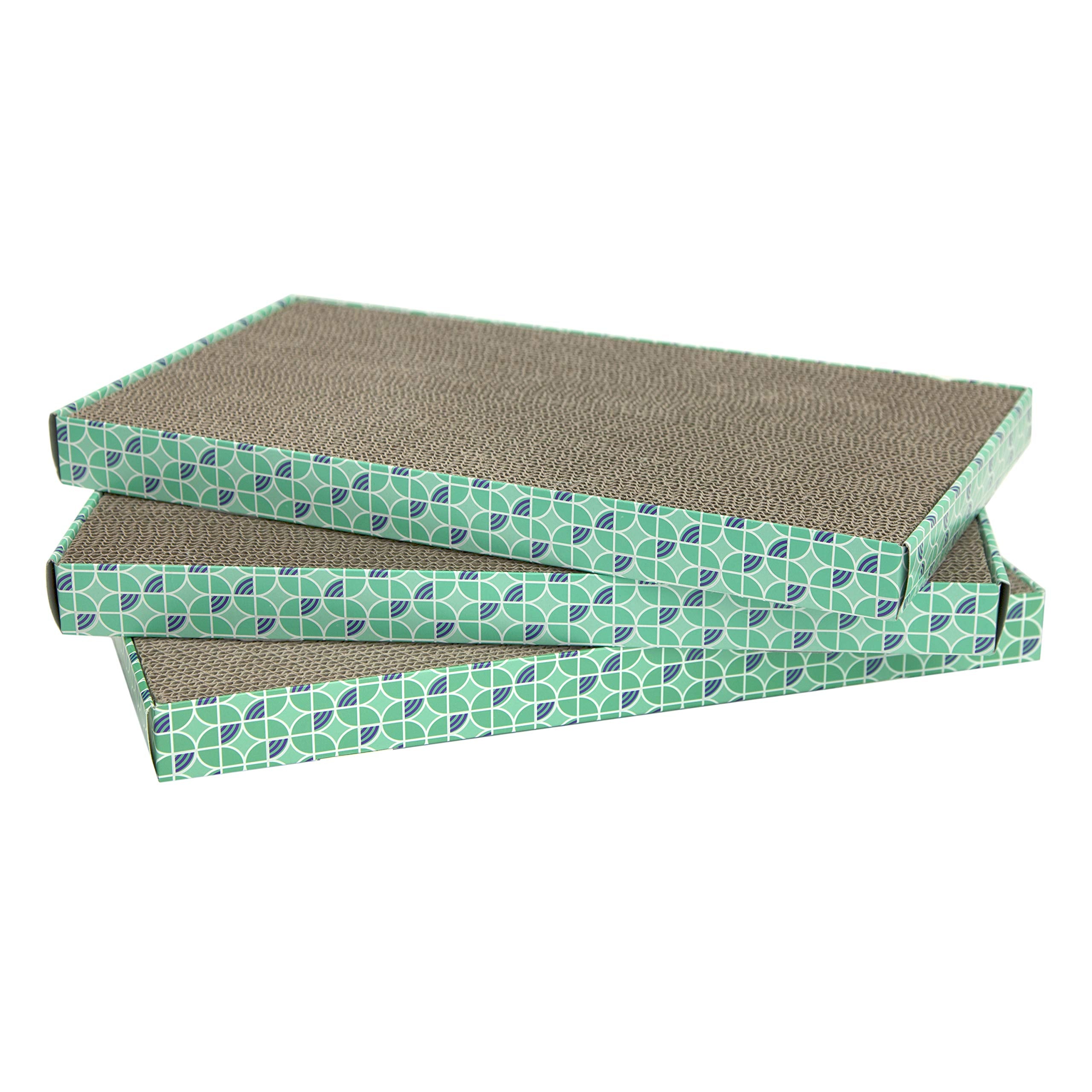 Kitty City Xl Wide Corrugate Cat Scratchers 3 Pieces, Cat Scratching, Cat Scratch Pad, Door Clips, Furniture Protectors From Cat Scratching
