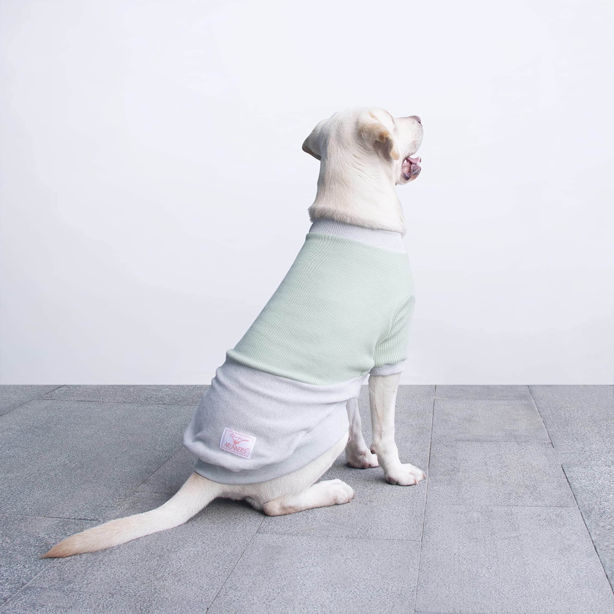 Arunners Extra Large Dog Sweaters Warm Clothes Pullover Sweatshirts For Labrador Rottweiler Great Dane, Green Grey, 3X-Large