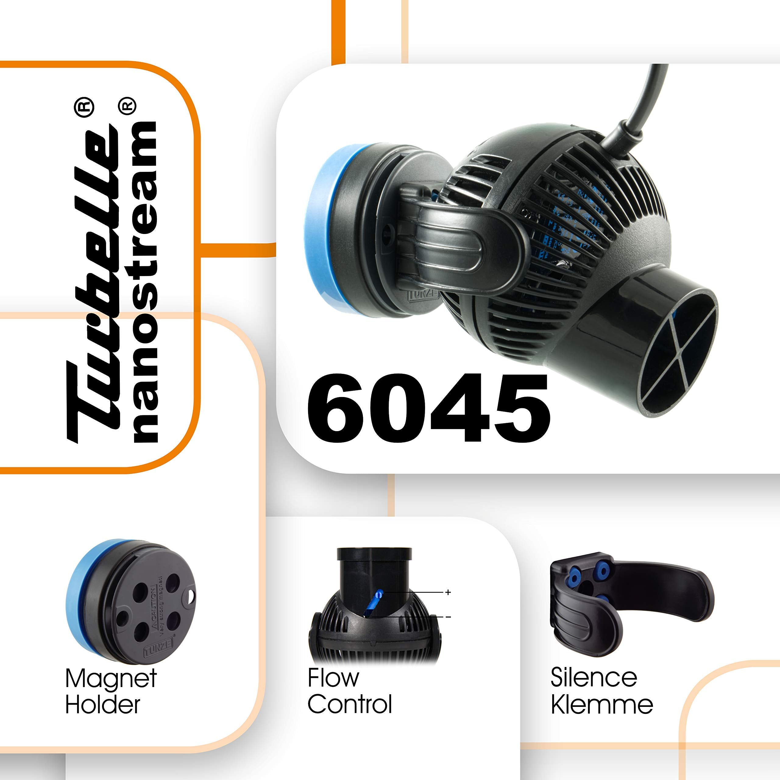 Tunze 6045.000 Nano Stream Propeller Pump For Aquariums, Up To 135-Gallon