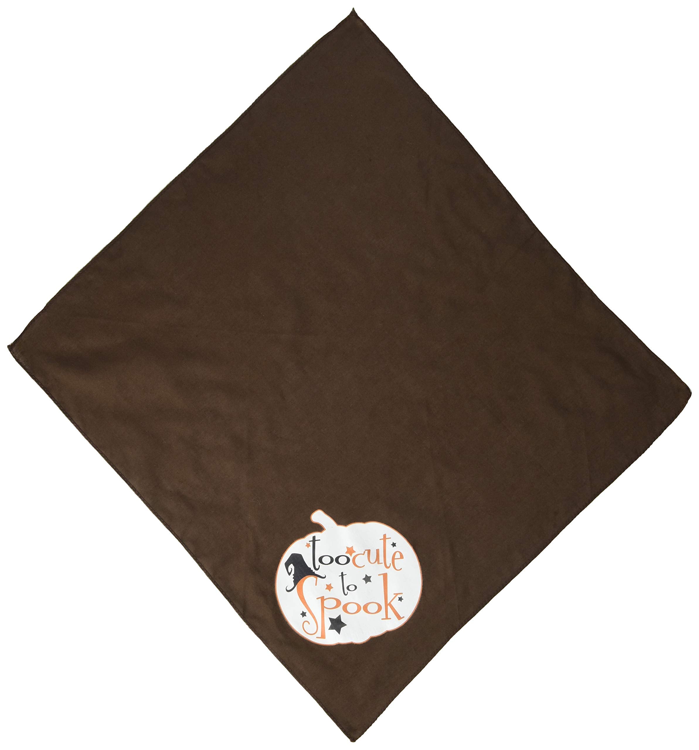 Mirage Pet Products 66-141 SMBR Too Cute to Spook Screen Brown Print Bandana, Small