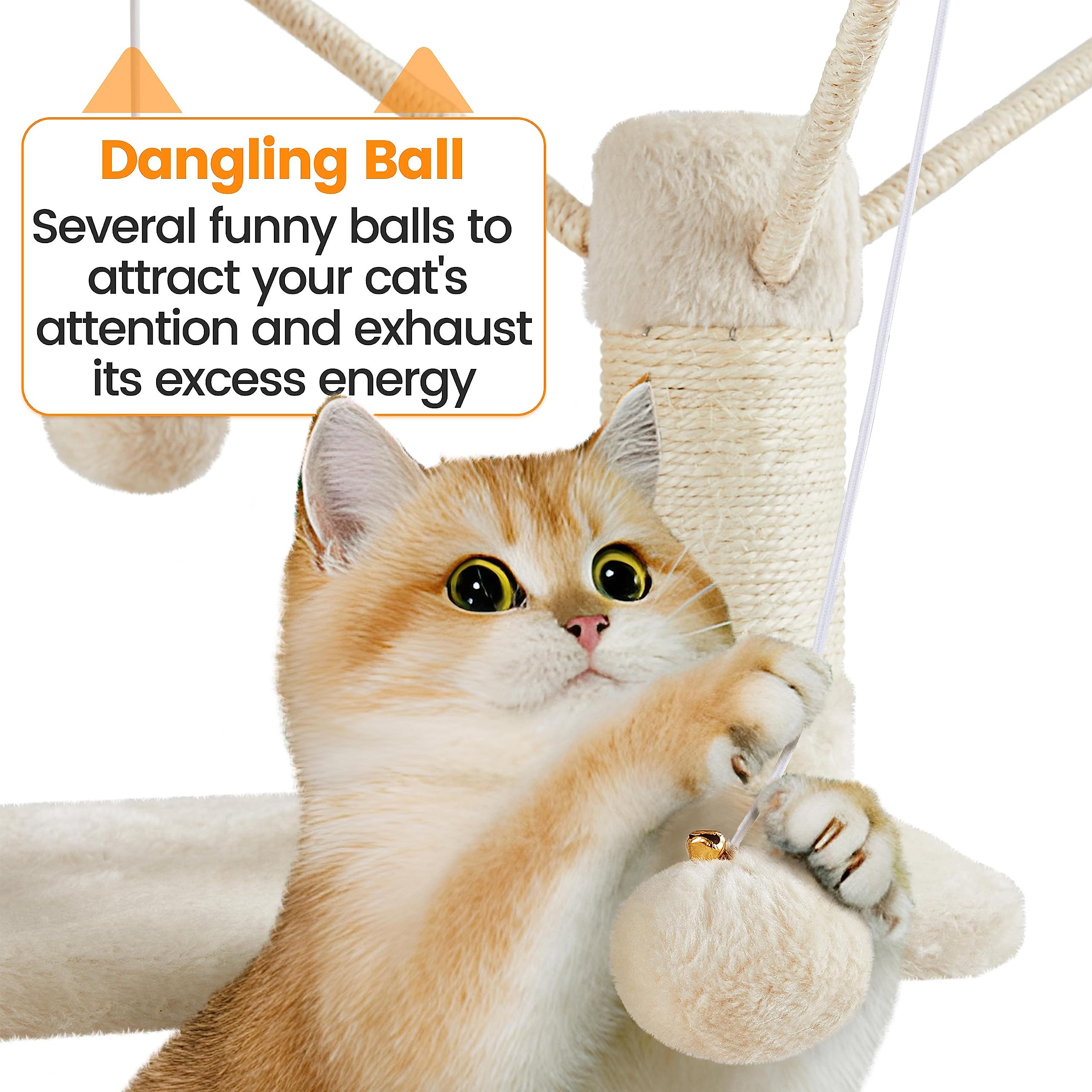 Yaheetech Cat Tree For Indoor Cats, 67-Inch Cat Tower With Scratching Posts, Multi-Level Cat Condo W/Removable Fur Ball Sticks &