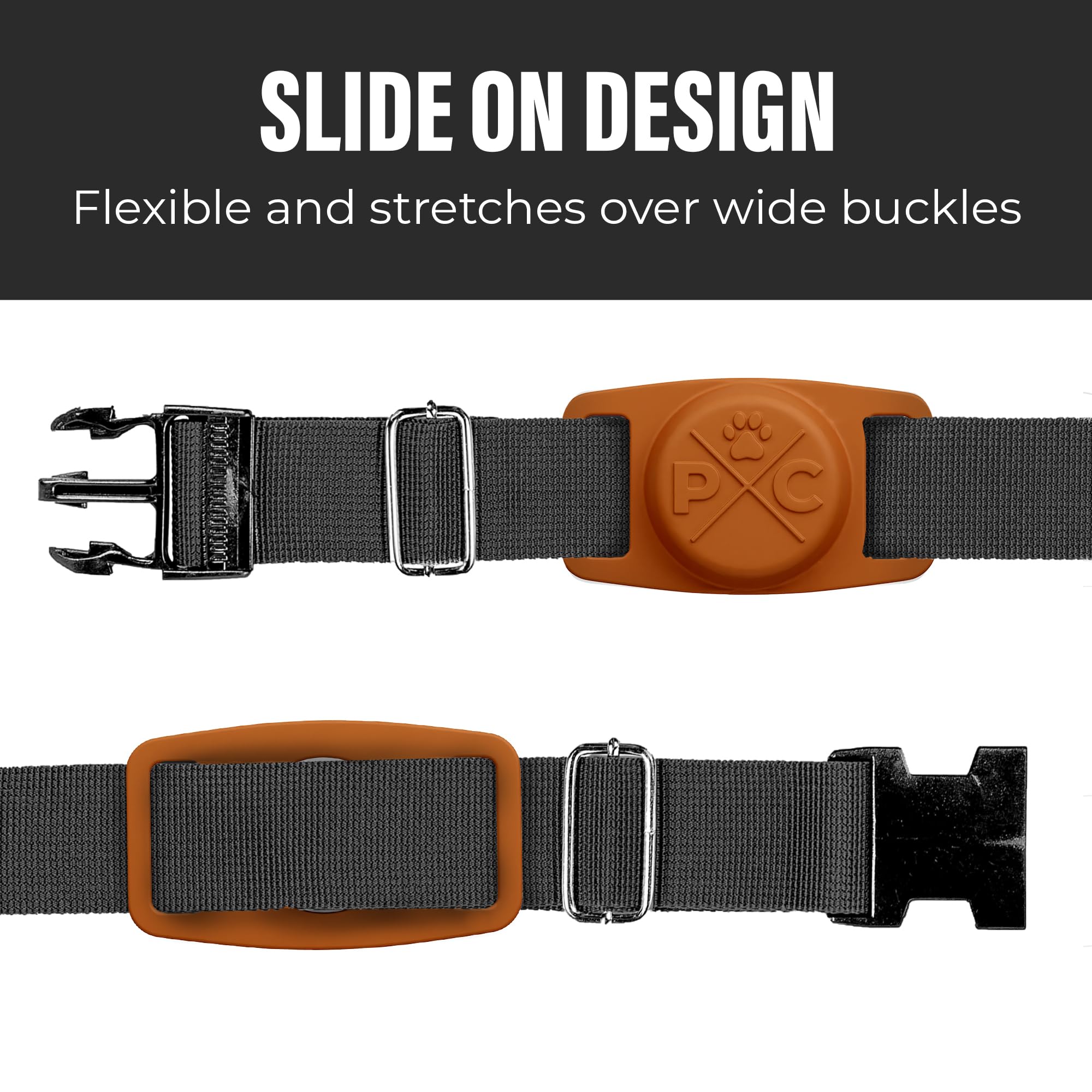 Pup Culture Airtag Dog Collar - Extra-Durable, Lightweight, Protective Case - Track Pets With Apple Airtag