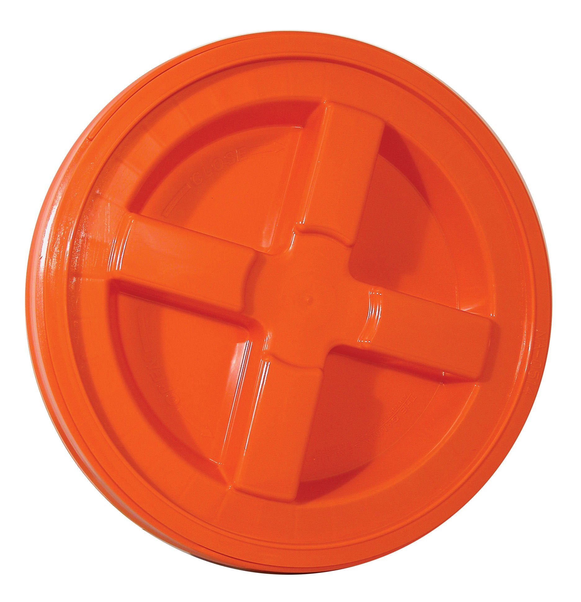 GAMMA2 Gamma Seal Lid - Pet Food Storage Container Lids - Fits 3.5, 5, 6, & 7 Gallon Buckets, Orange, Made in USA