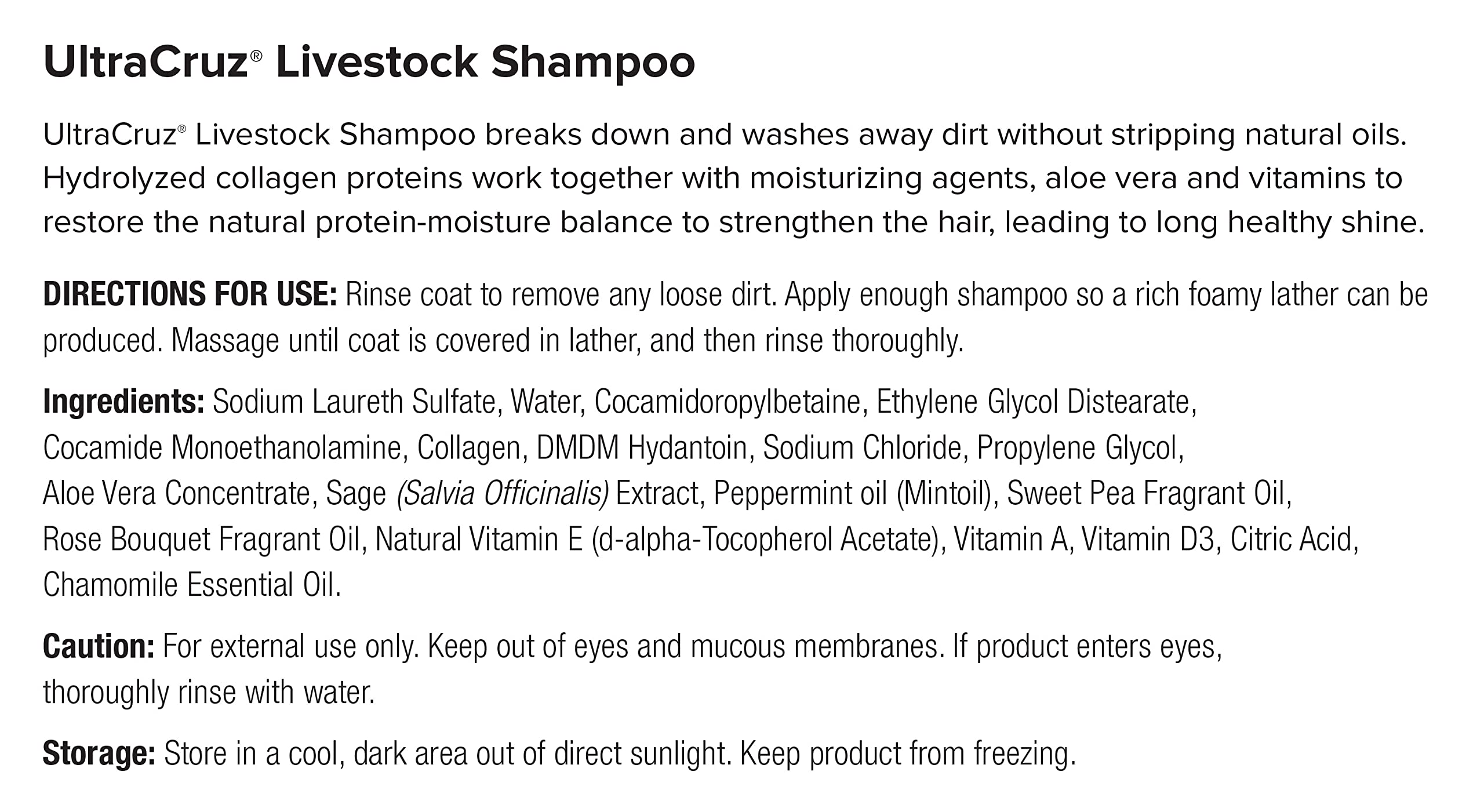 Ultracruz Livestock Shampoo, 32 Oz