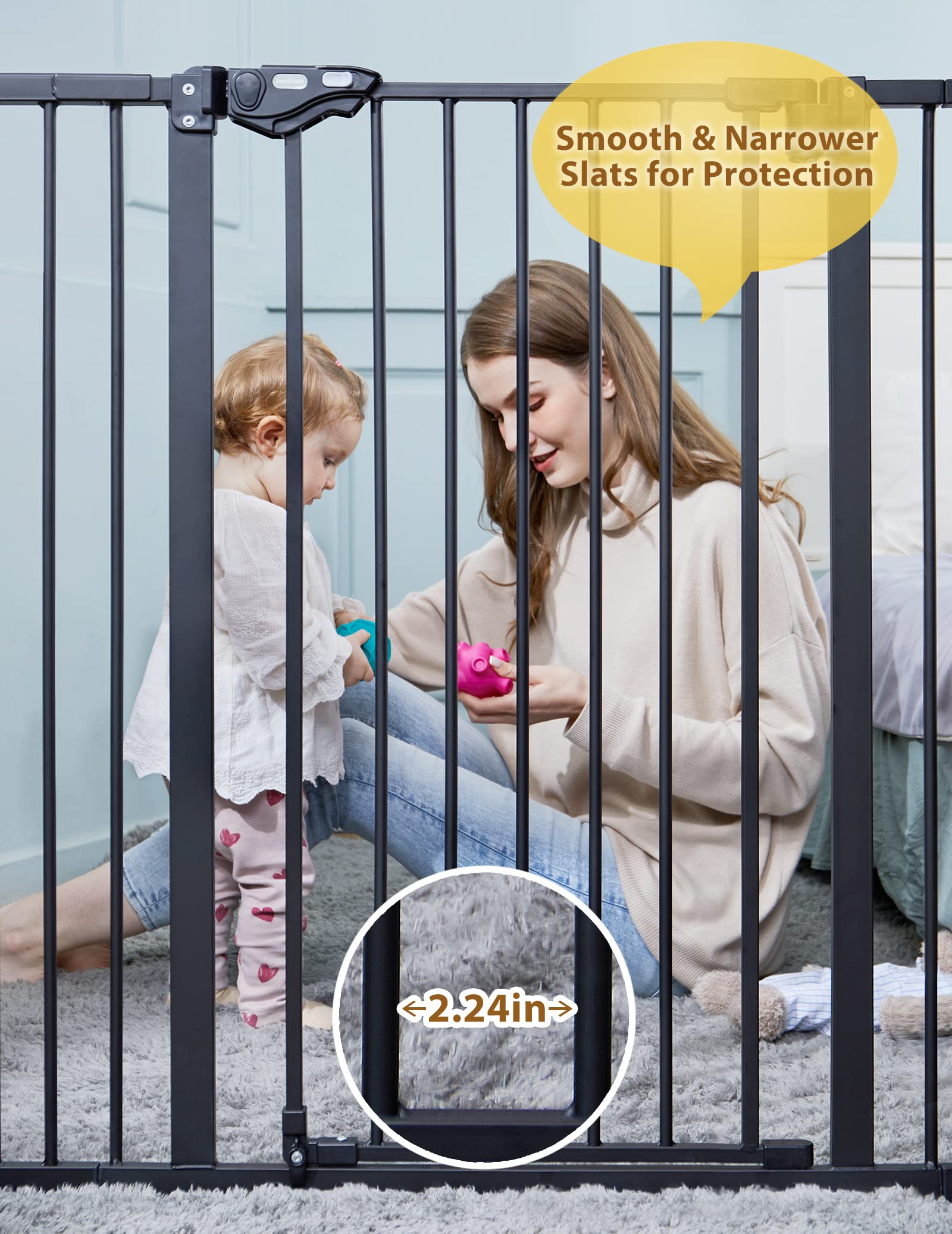 InnoTruth 36'' Tall Baby Gate for Dogs, 29-39.6
