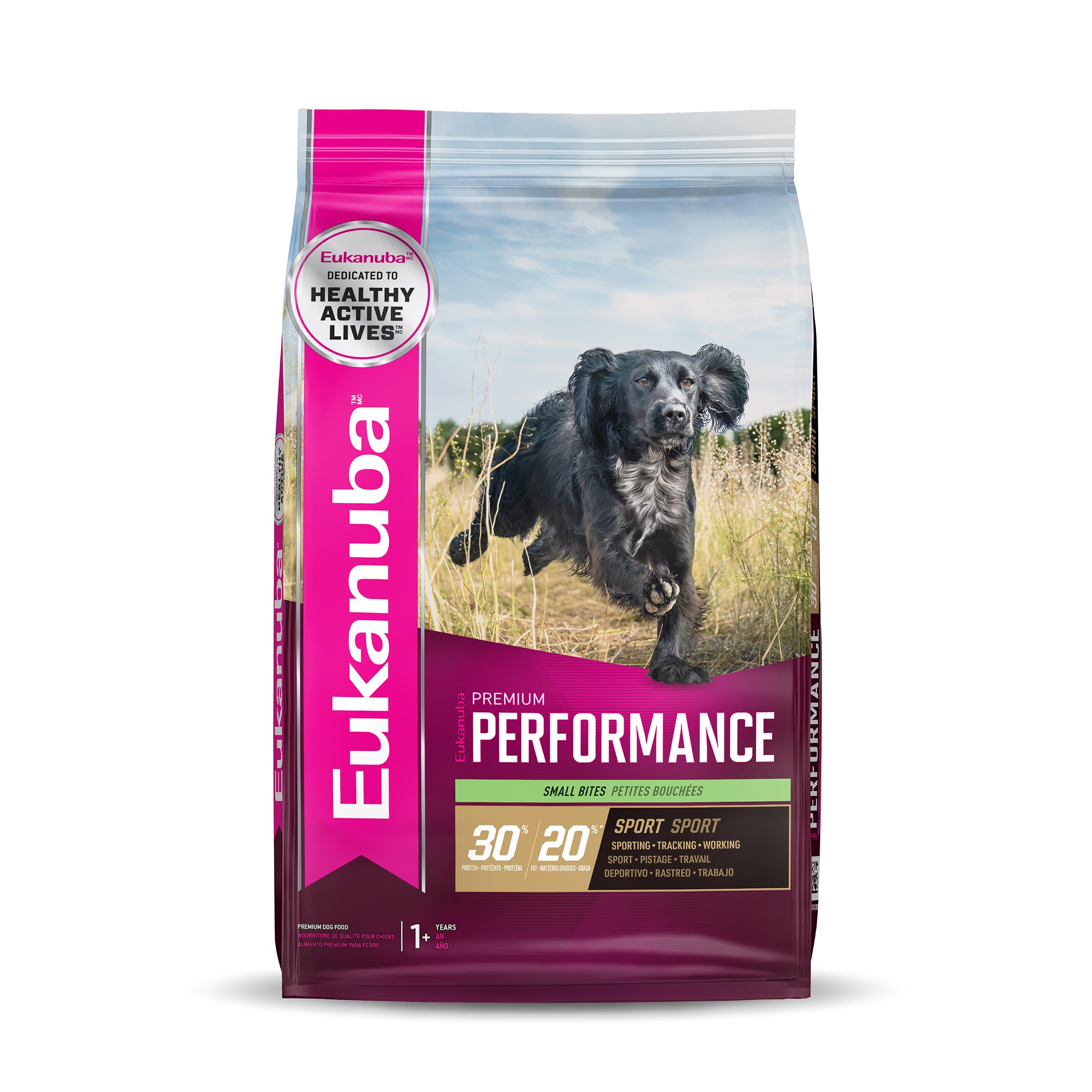 Eukanuba Adult Premium Performance 30/20 Sport Small Bites Dry Dog Food, 3.5 lb Bag