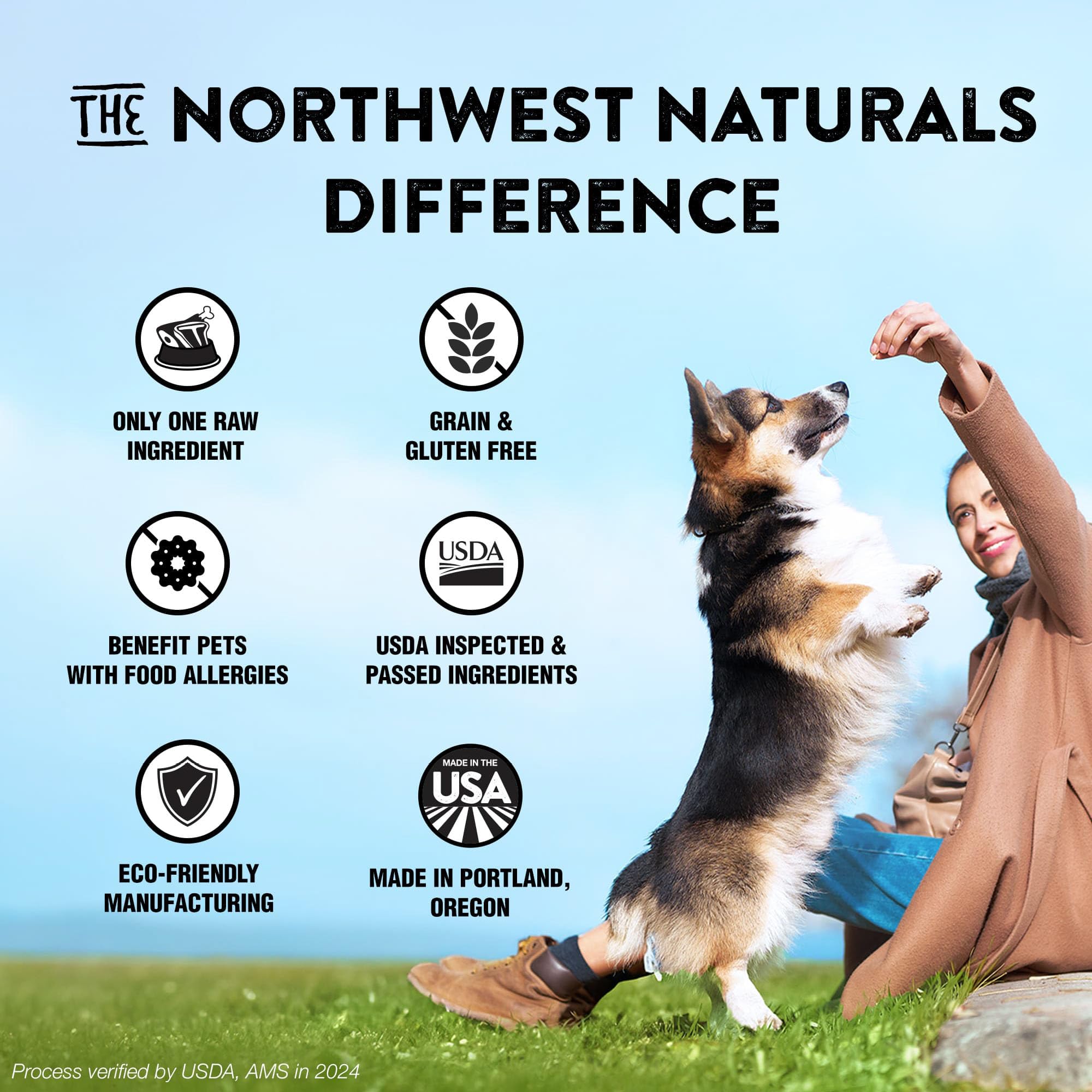 Northwest Naturals Raw Rewards Freeze-Dried Chicken Breast Treats for Dogs and Cats - Bite-Sized Pieces - Healthy, 1 Ingredient,