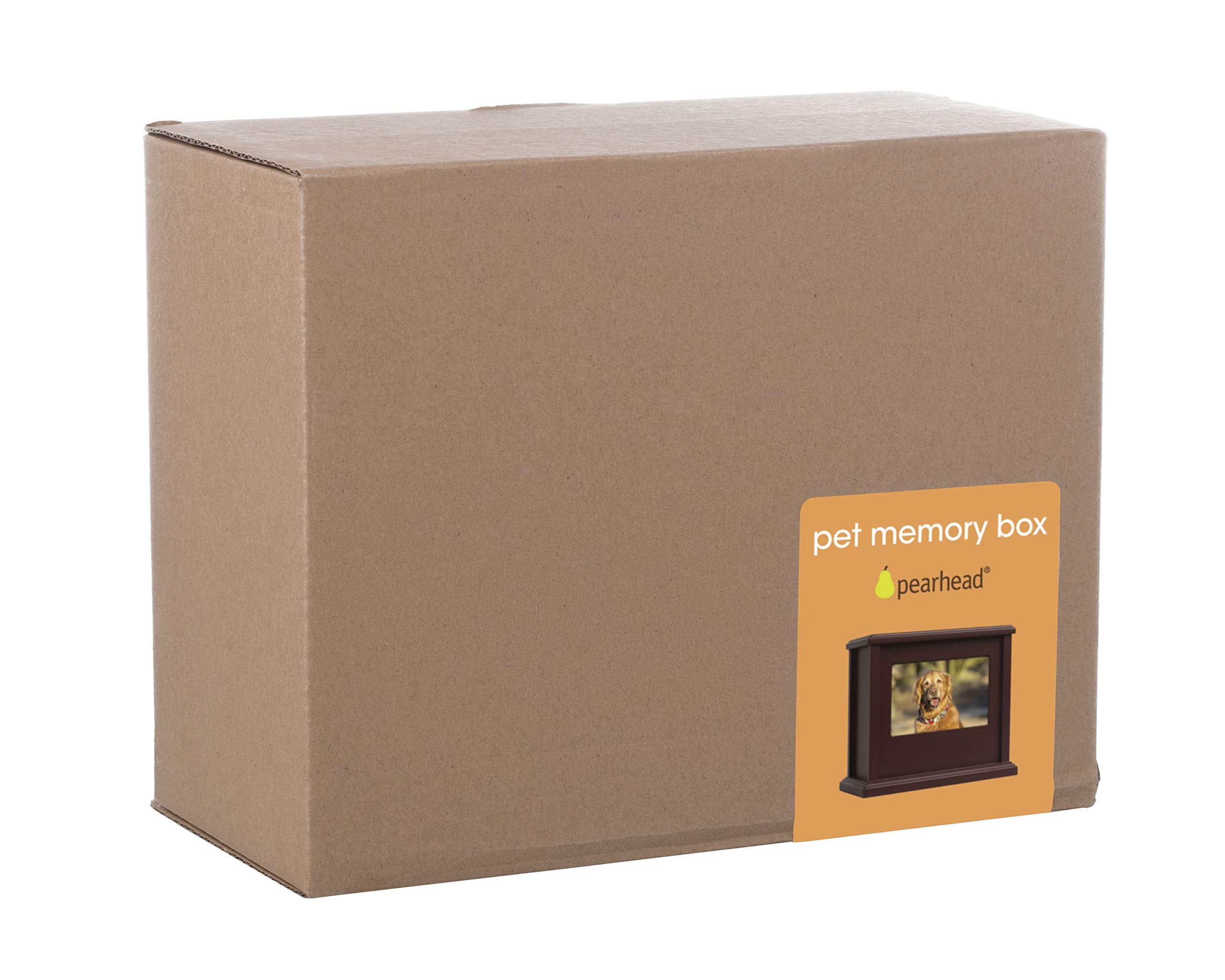 Pearhead Dog Or Cat Personalized Memory Box Keepsake, Pet Urn, Espresso (89007)
