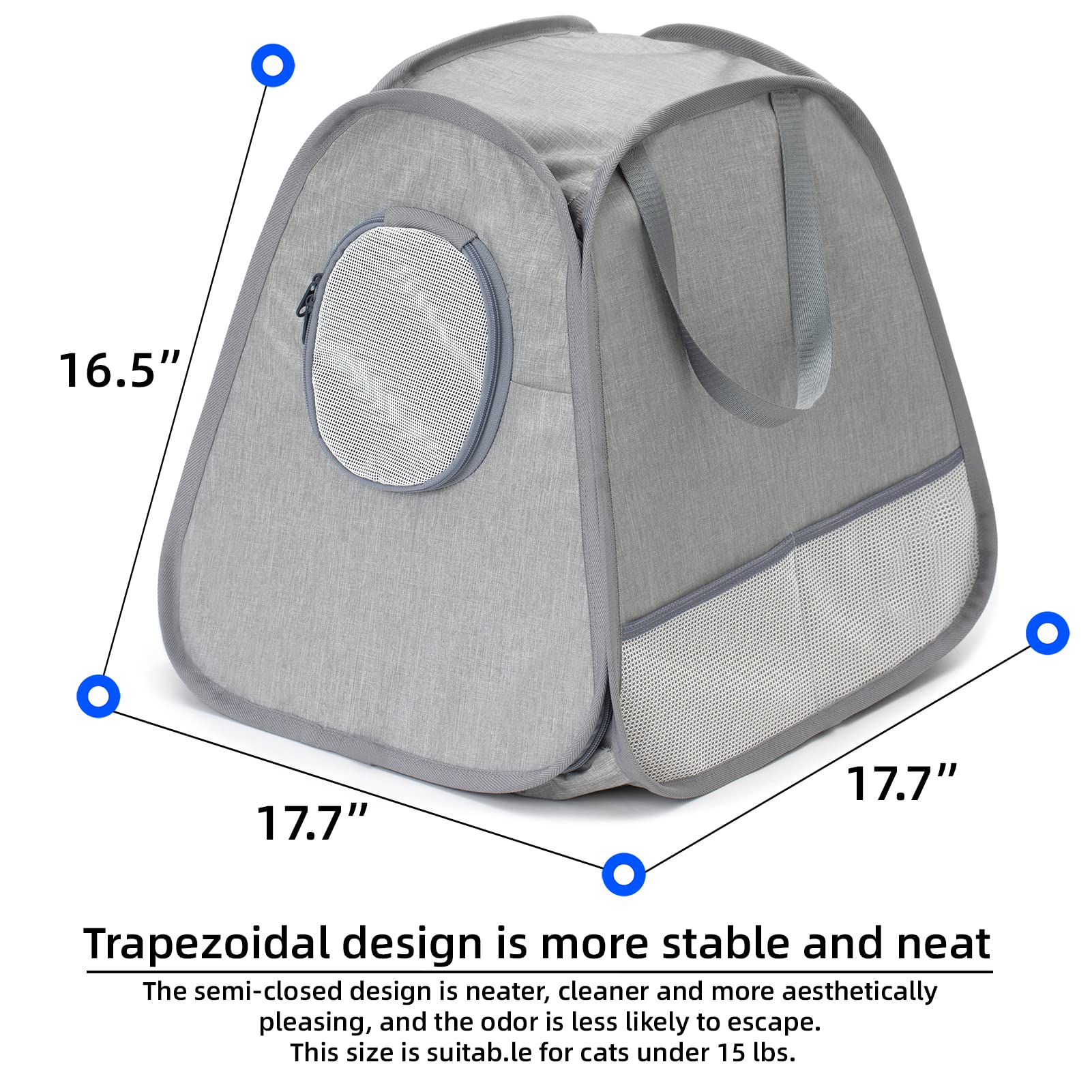 Xingyuner Collapsible Portable Cat Litter Box Standard For Travel Light Weight Leak-Proof
