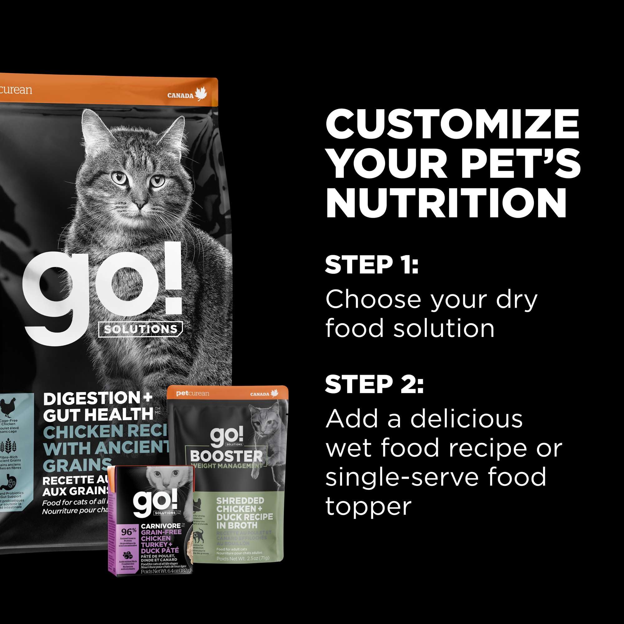 Go! Solutions Digestion + Gut Health Chicken Dry Cat Food, Premium-Quality Kibble for Gastrointestinal & Digestive Wellness, Sup