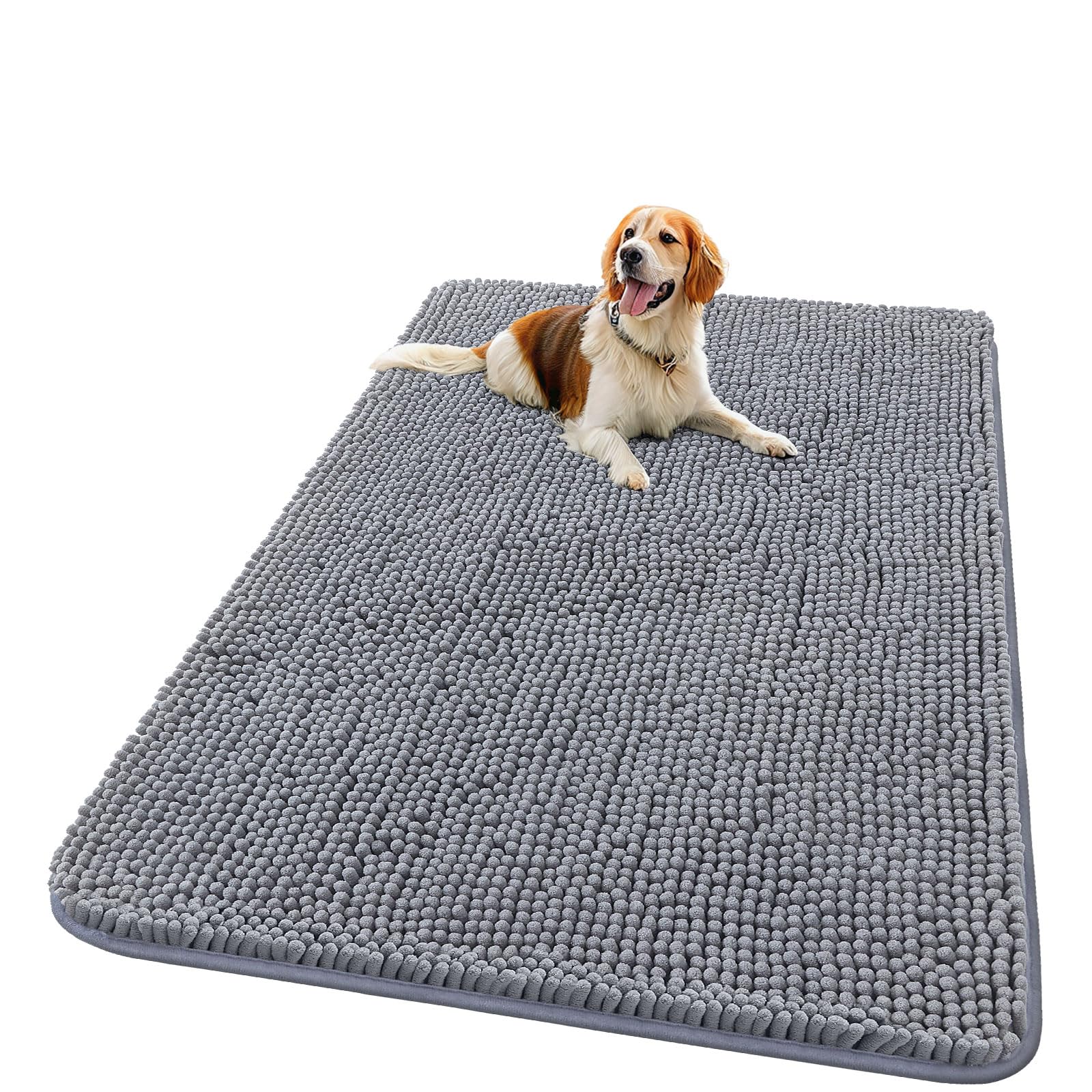 Smiry Dog Bed Mat 71X46, Ultra Soft Non-Slip Washable Quick Dry Chenille Dog Sleeping Mattress For Large Jumbo Medium Small Dogs