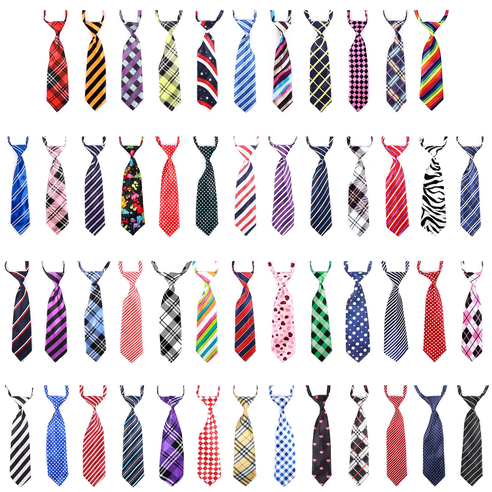 Segarty Adjustable 50 Pcs Dog Ties Neckties, Dog Neck Ties And Bows For Medium Large Pets Festival Formal Bulk Pet Bowties Colla