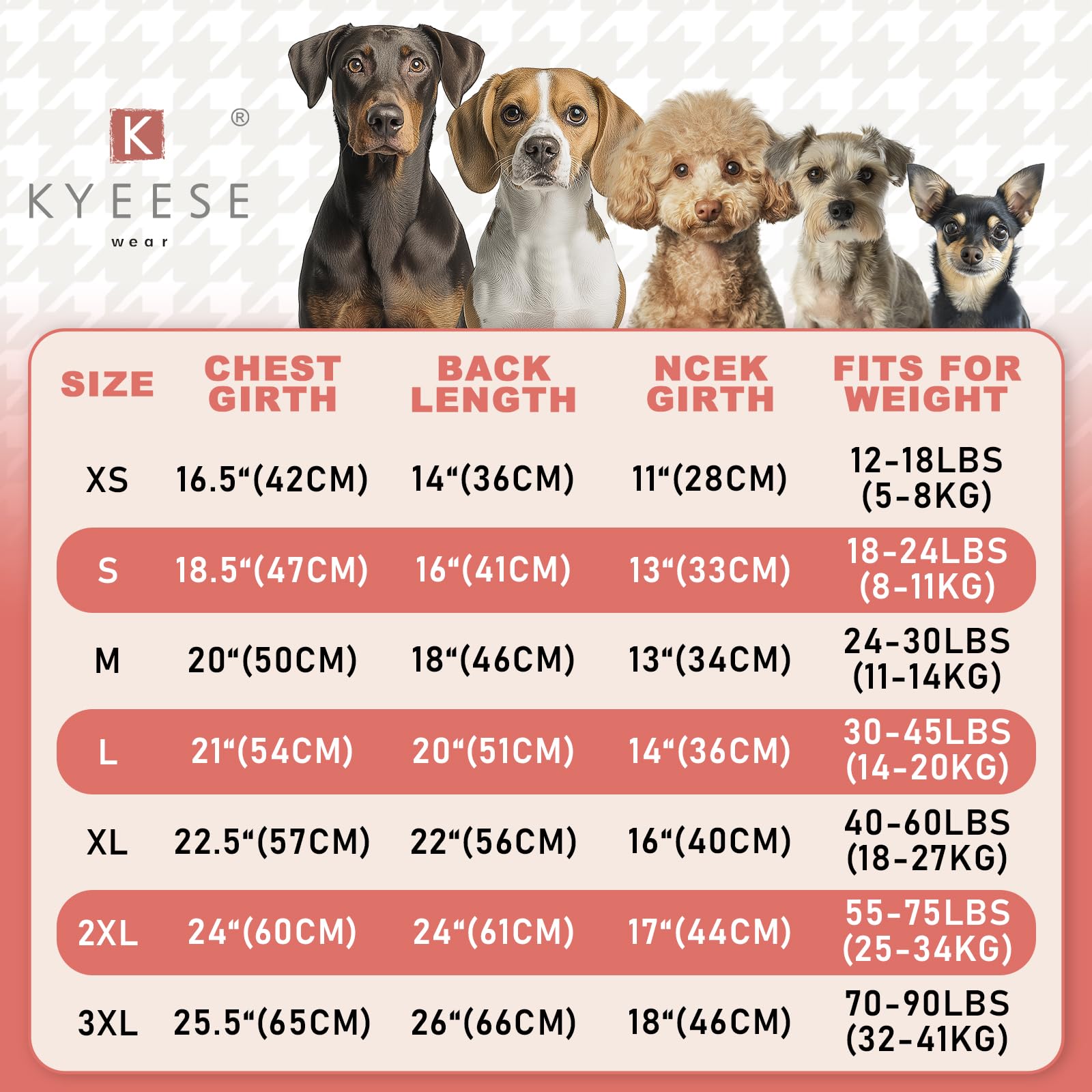 Kyeese Dog Sweater Warm Pet Sweater Medium Size Pets Comfy Pets Coats Stretchy Dog Sweater For Medium Dogs Boy Medium Pet Sweate