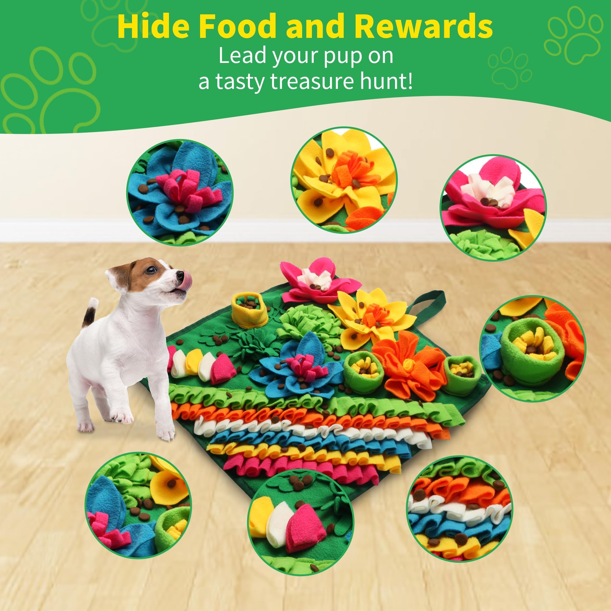 Banlangen Snuffle Mat for Dogs - Christmas Dog Interactive Puzzle Toy for Mental Stimulation, Anxiety Relief & Slow Feeding, Fun