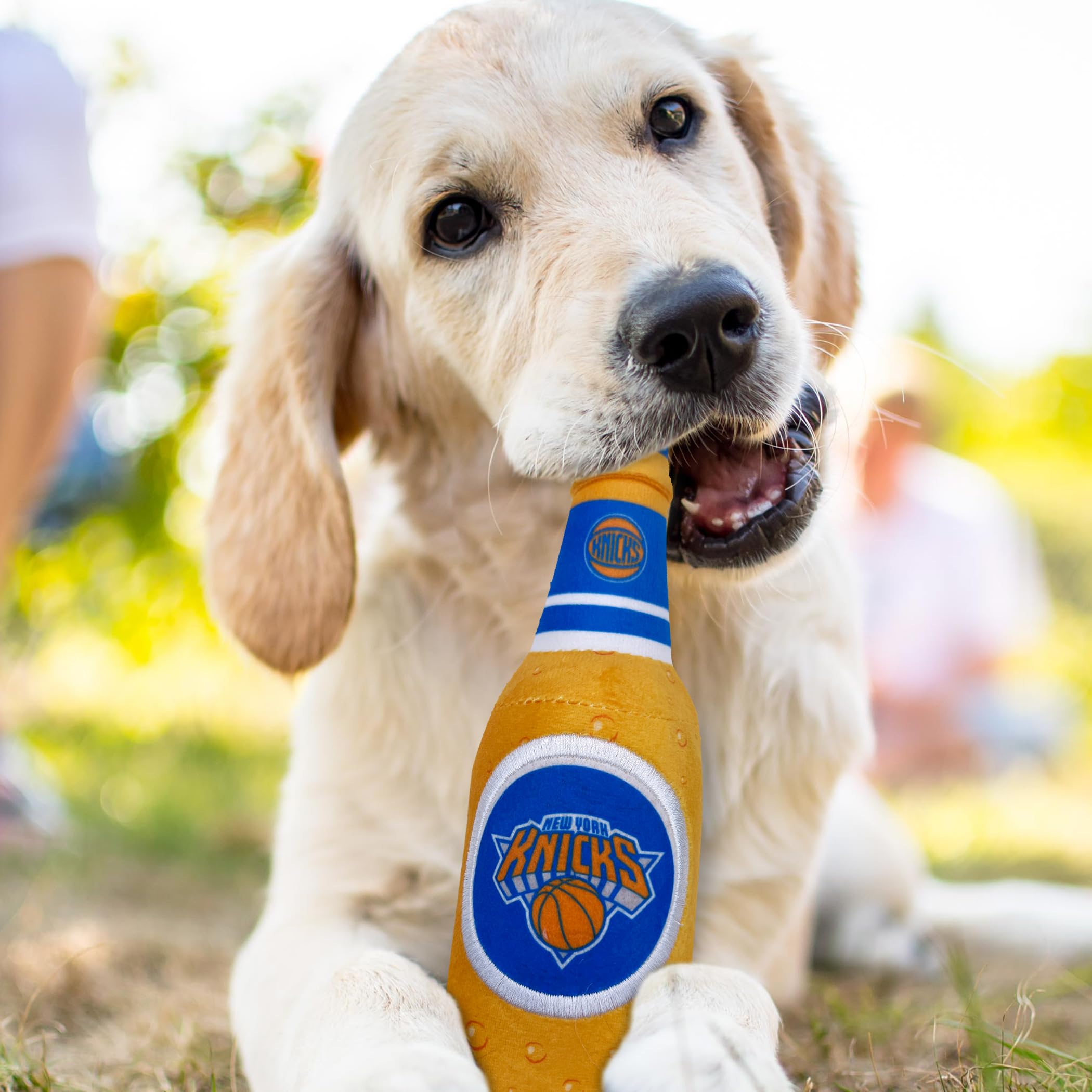 Pets First Nba New York Knicks Beer Bottle Plush Dog & Cat Squeak Toy - Cutest Stadium Soda Bottle Snack Plush Toy For Dogs & Ca