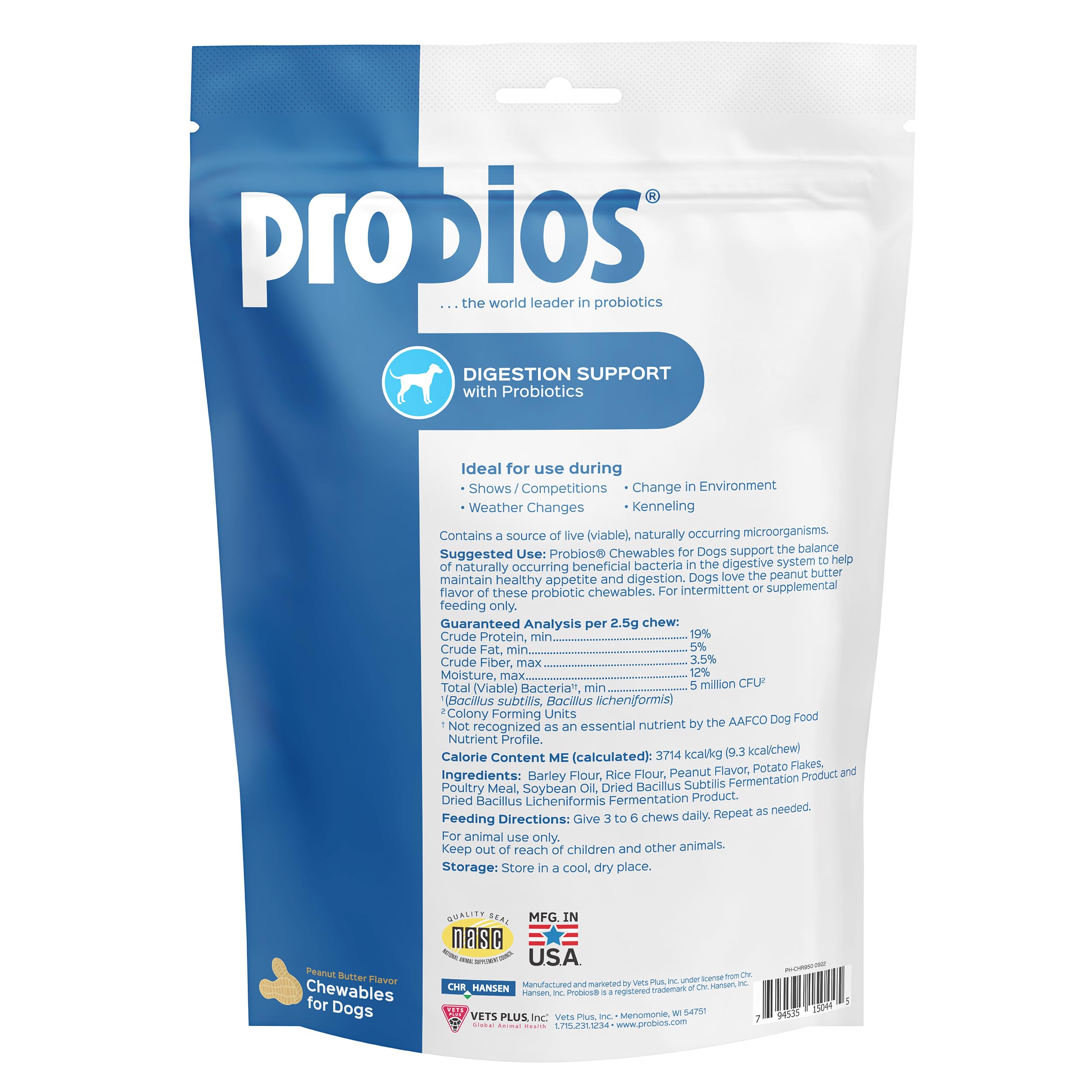Probios Dog Treats - Digestion Support - 1lb Pouch
