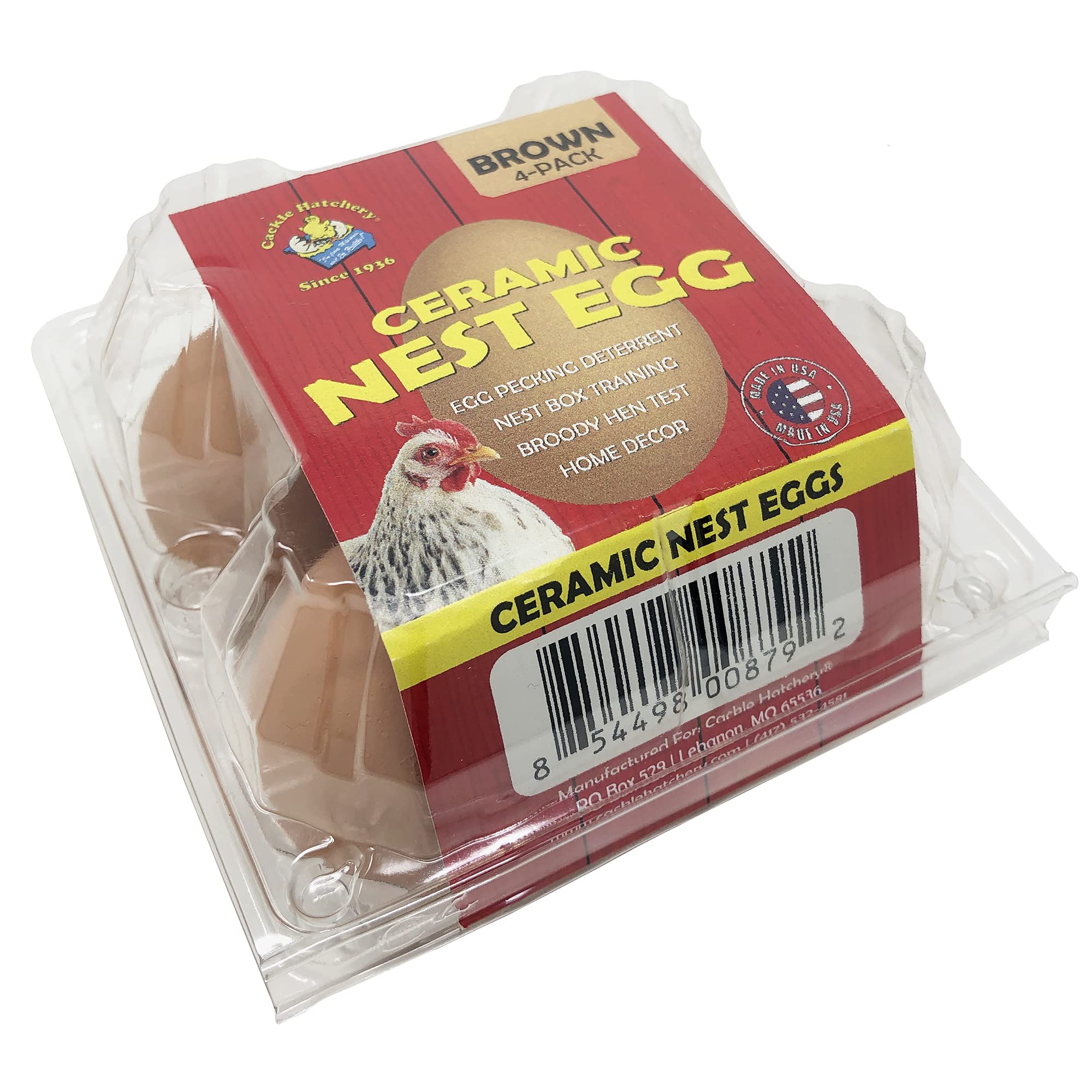 Cackle Hatchery Ceramic Nest Eggs (4Ct) (4 Brown)