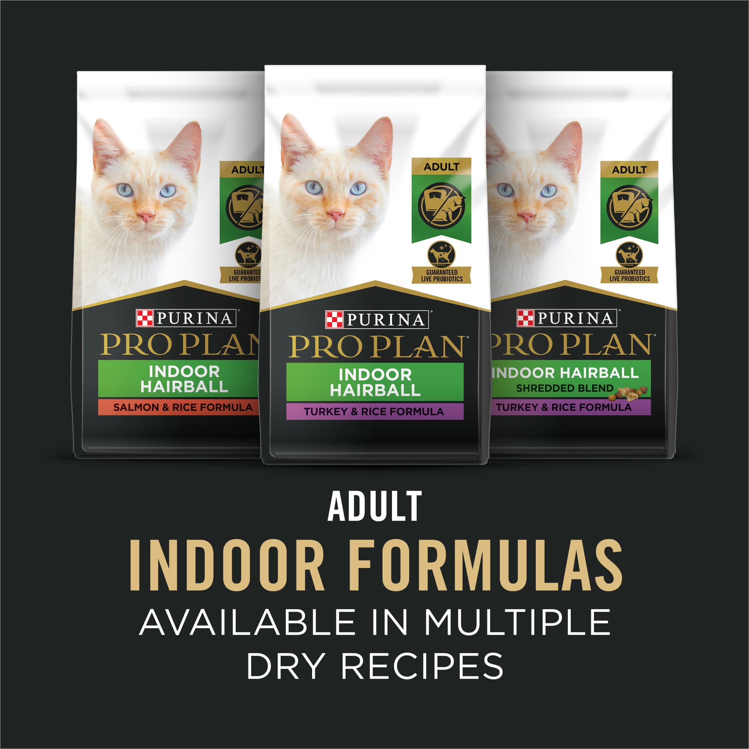 Purina Pro Plan Indoor Balance Chicken, Salmon, and Ocean Whitefish and Tuna Cat Food Wet Entrees Variety Pack - 24 ct. Can