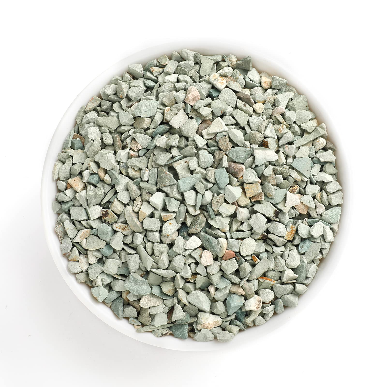 Boniosz 2lb Succulents and Cactus Green Zeolite, D  cor & Additive Rocks, Natural Decorative Gravel for Bonsai, Fairy Gardening,