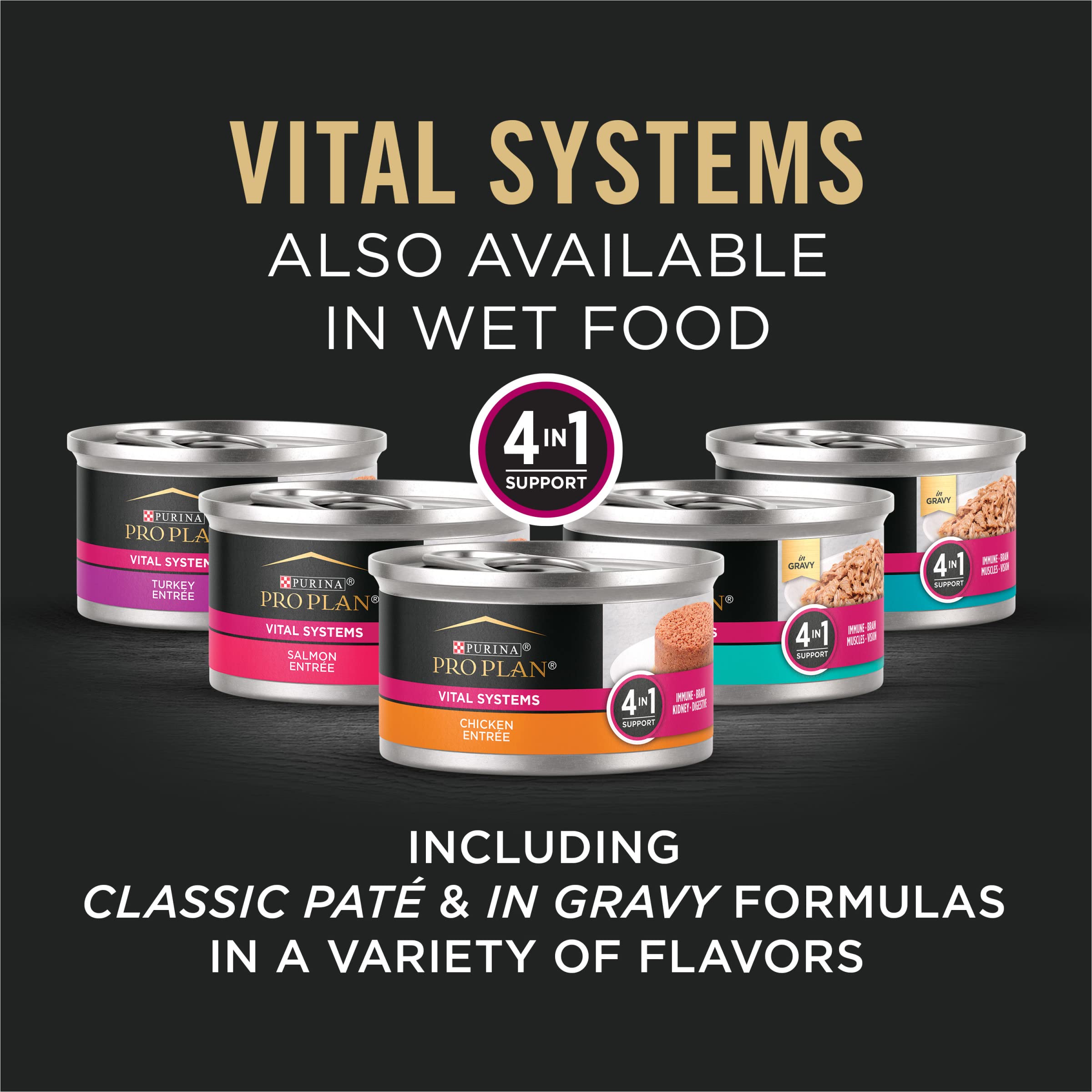 Purina Pro Plan Vital Systems Chicken and Egg Formula 4-in-1 Adult Dry Cat Food - 3 lb. Bag