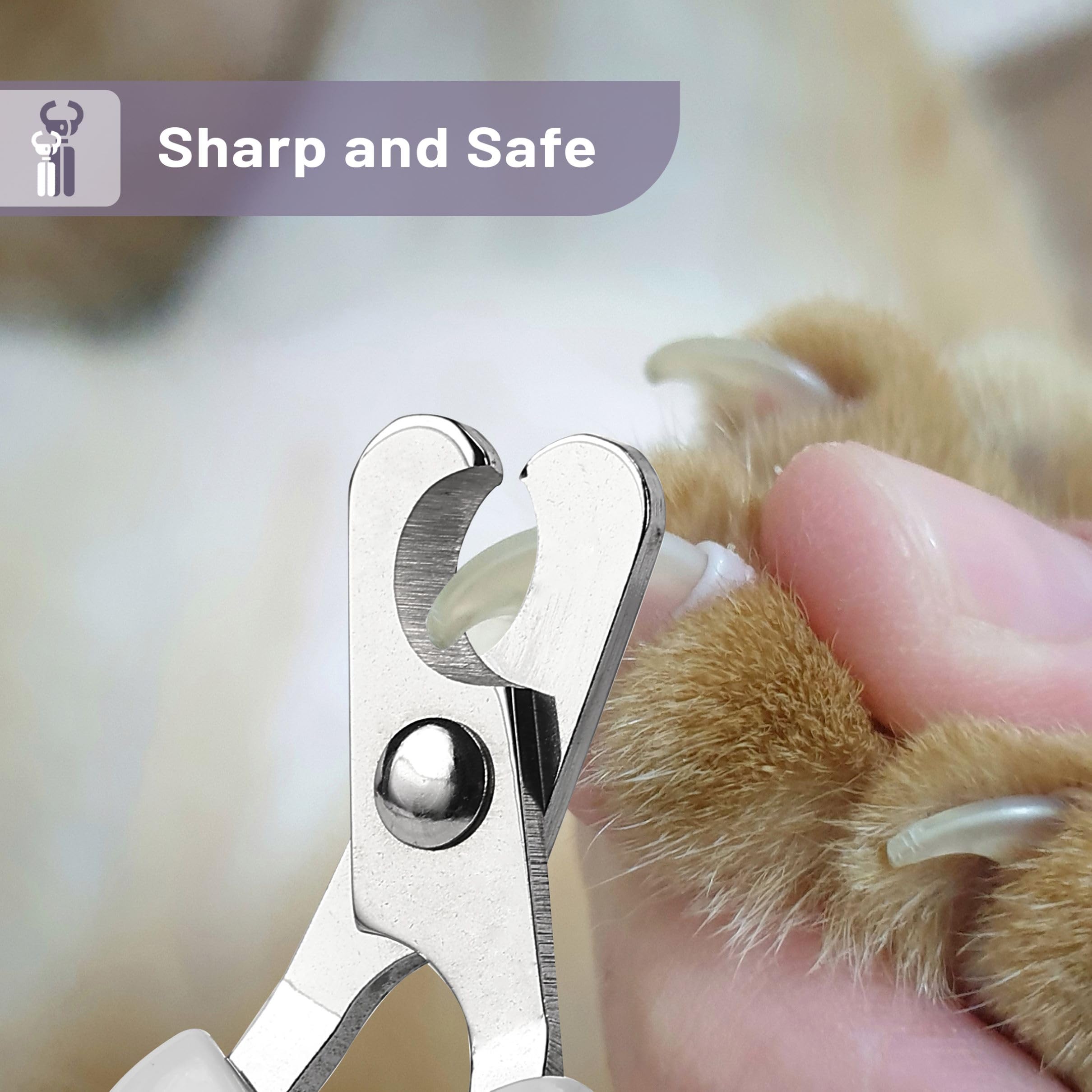 Mr. Pen Cat Nail Clipper, Pink Stainless Steel Trimmer for Kittens & Small Dogs, Model PILC001M301