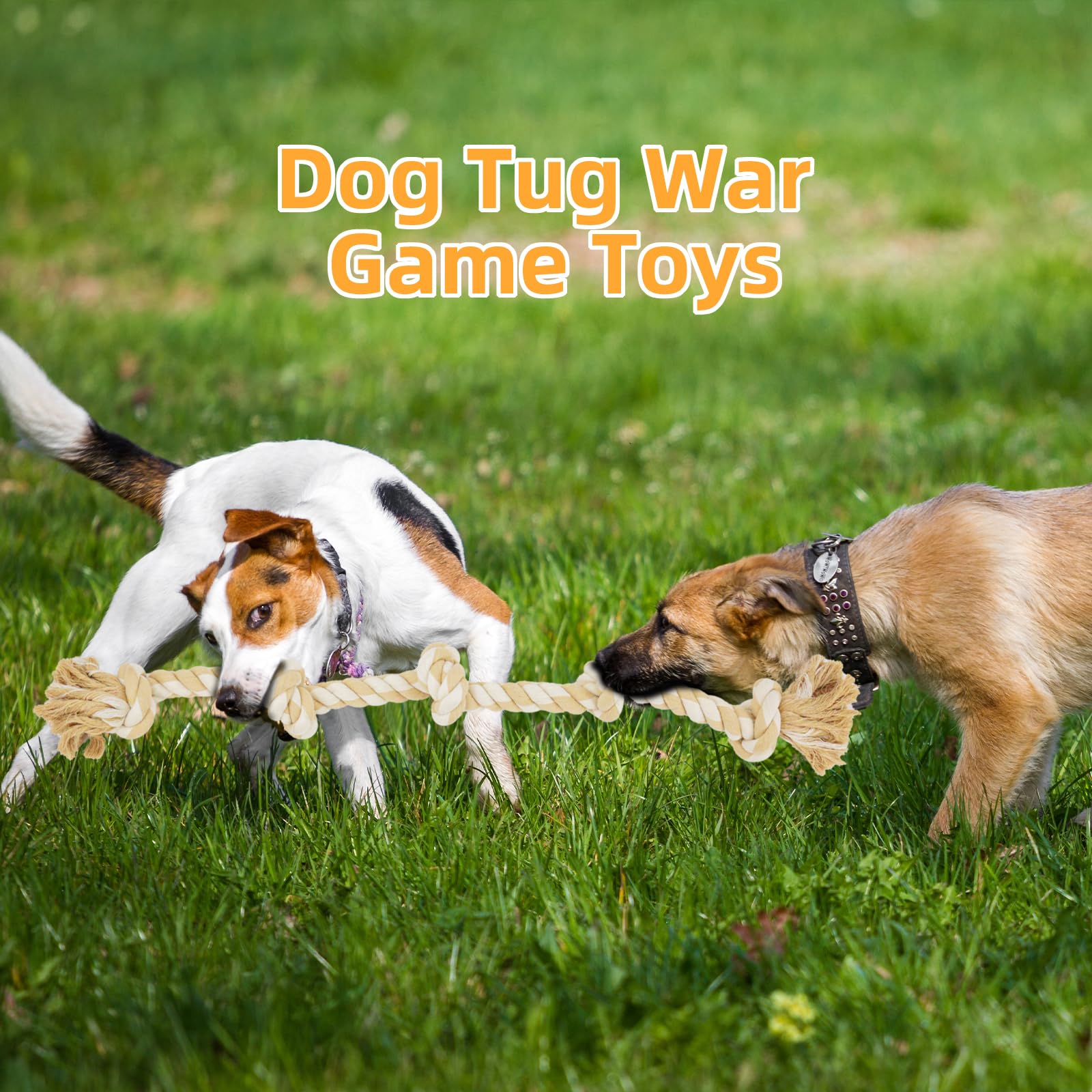 Bmag Dog Toys for Aggressive Chewers, Tough Rope Chew Toys for Medium Large Dogs,Heavy Duty Tough Dog Tug of War Toy with 5 Knot