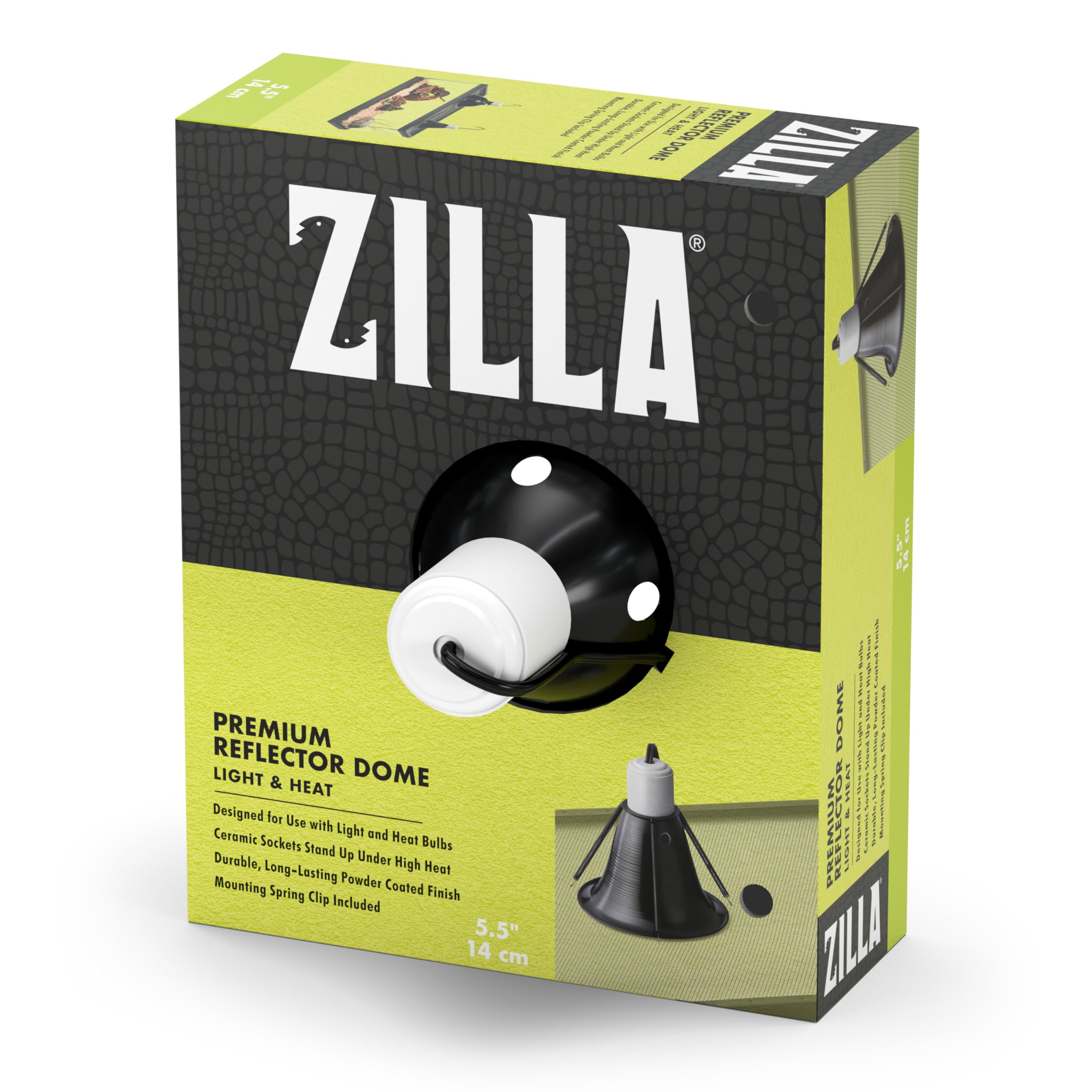 Zilla Premium Reflector Domes 5.5 Inches,Black
