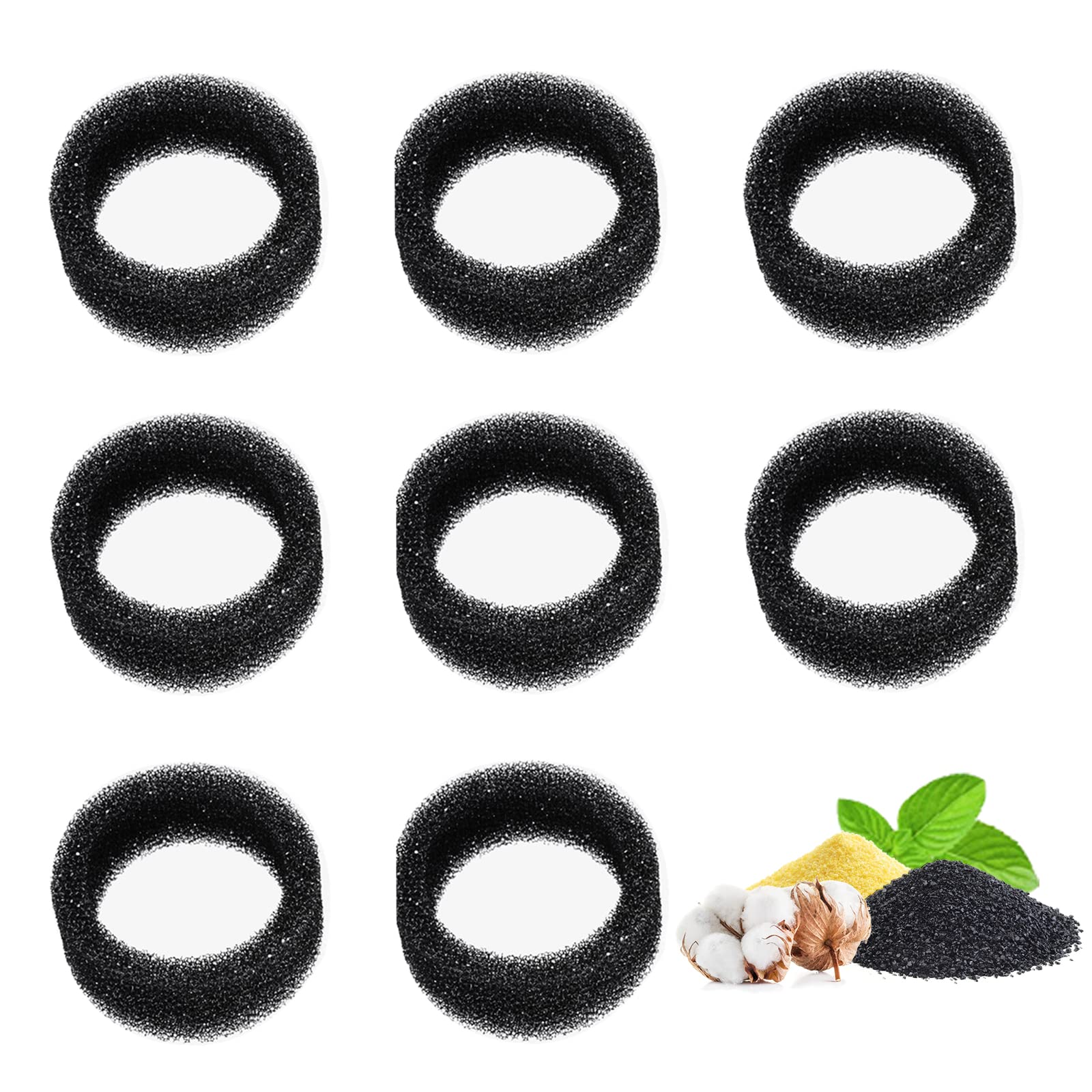 Cat Water Fountain Filters, Cat Fountain Replacement Filters For 2.0L/67Oz Automatic Pet Water Dispenser,Pet Water Fountain Replacement Filters Package(Sponge 8 Pack)