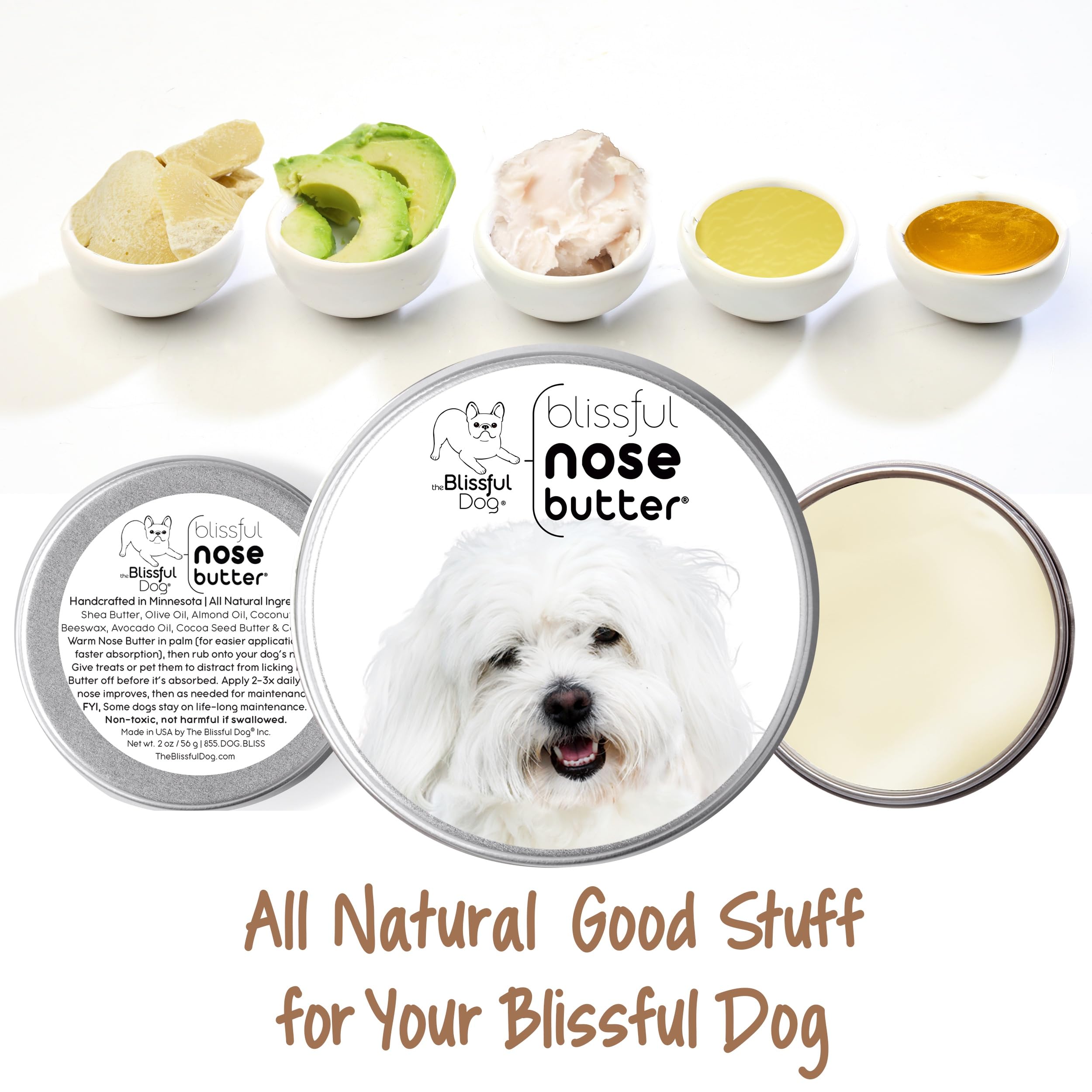 The Blissful Dog Coton De Tulear Unscented Nose Butter, 1-Ounce