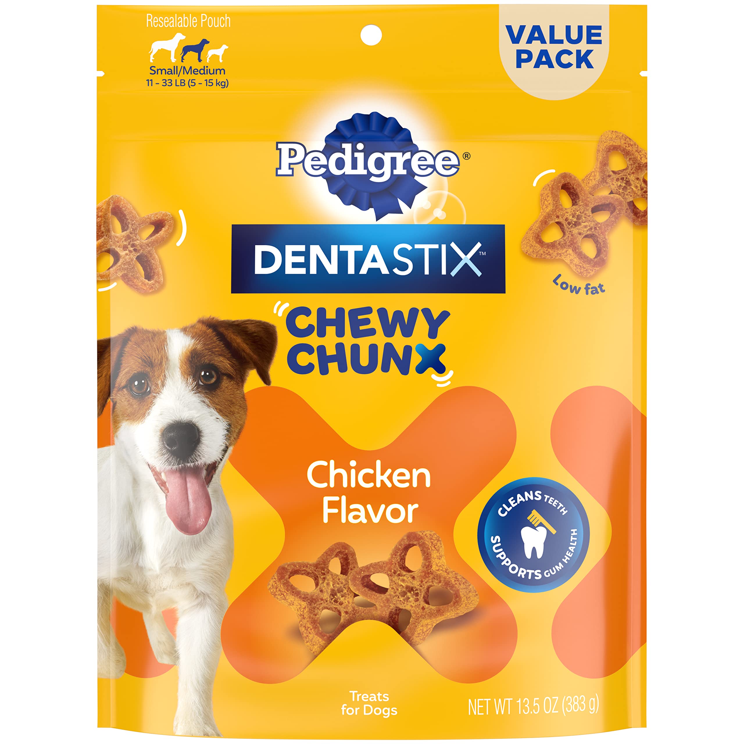 Pedigree DentaStix Chewy Chunx Dental Treats, Small/Medium Dog - 13.5 oz.