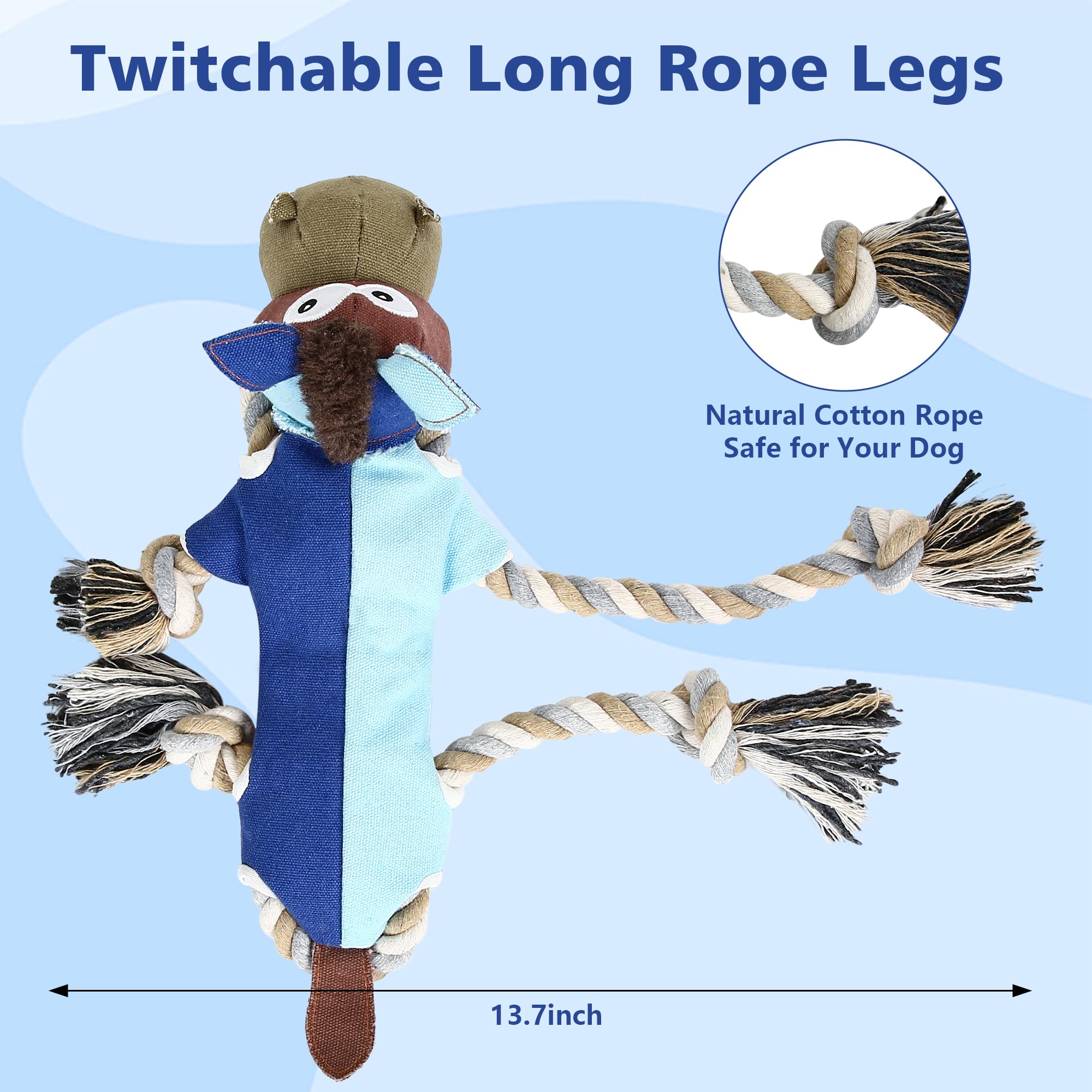 Iokheira Dog Toys For Aggressive Chewers,Tough Indestructible Dog Toys,Squeaky Dog Toys For Large Dogs,Durable Dog Chew Toys-Don