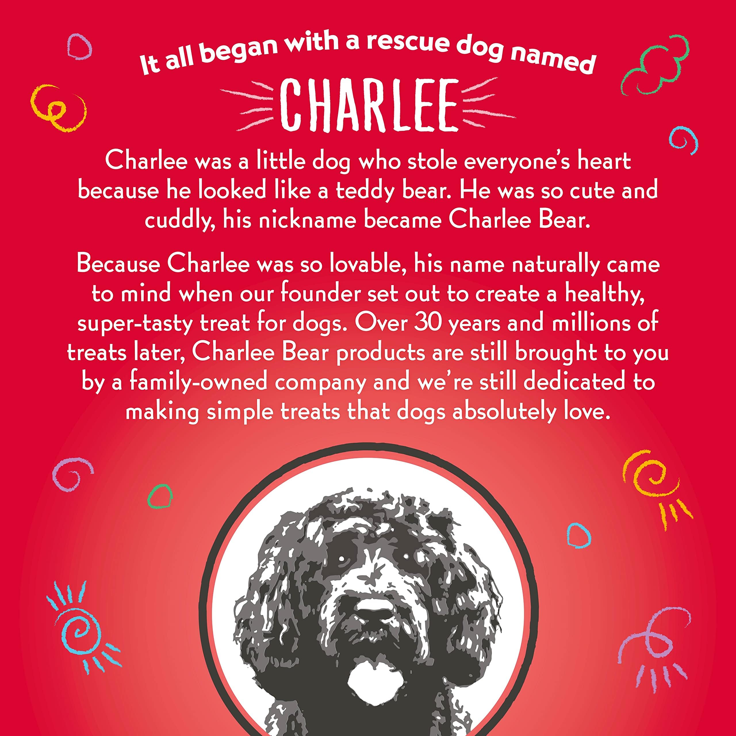 Charlee Bear Dog Training Treats for Small, Medium & Large Breeds, Crunchy Low Calorie Grain Free Dog Treats, USA Made, Three Fl
