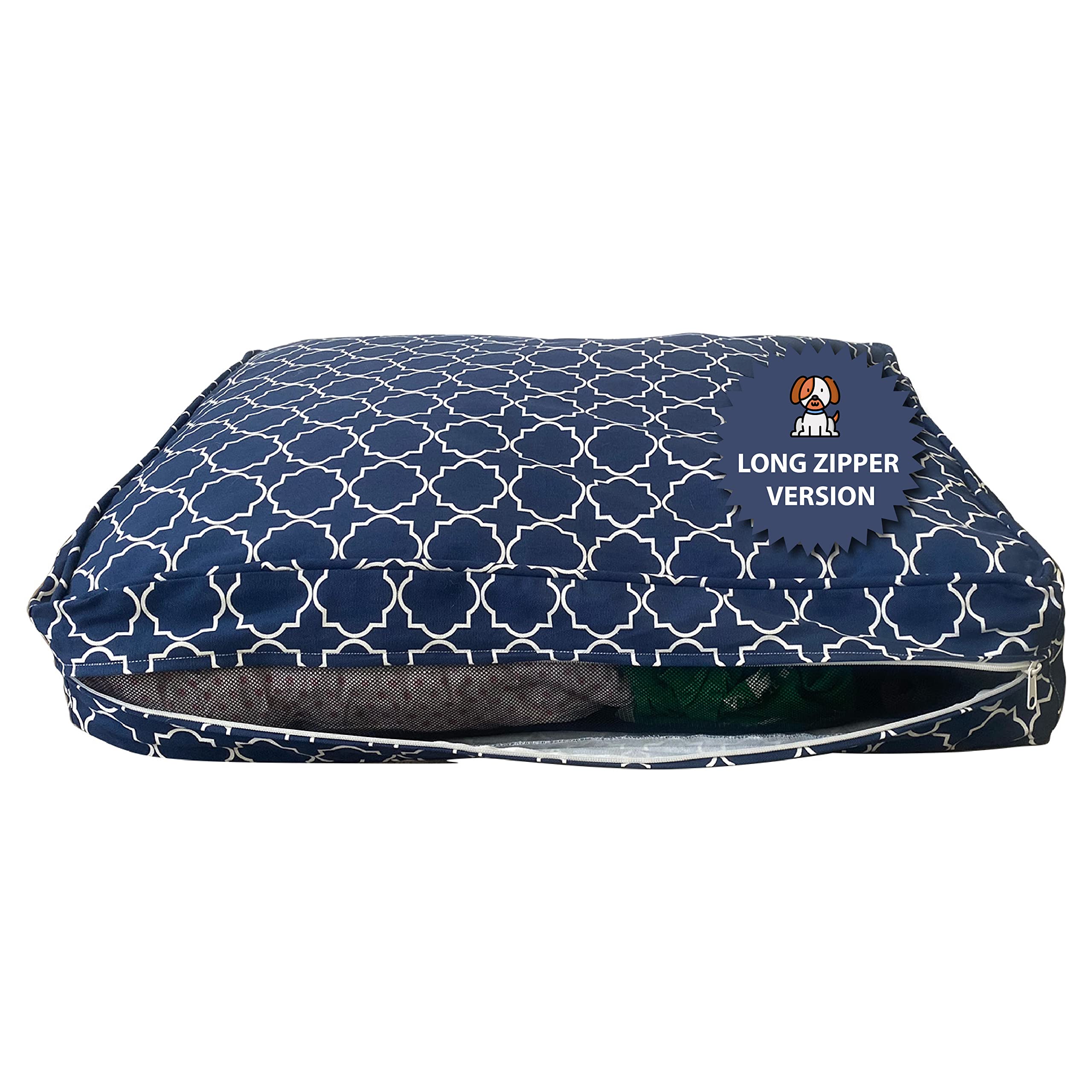 Molly Mutt Medium To Large Dog Bed Cover- Romeo & Juliet Print - Measures 27”X36”X5’’ - 100% Cotton - Durable - Breathable - Sustainable - Machine Washable Dog Bed Cover