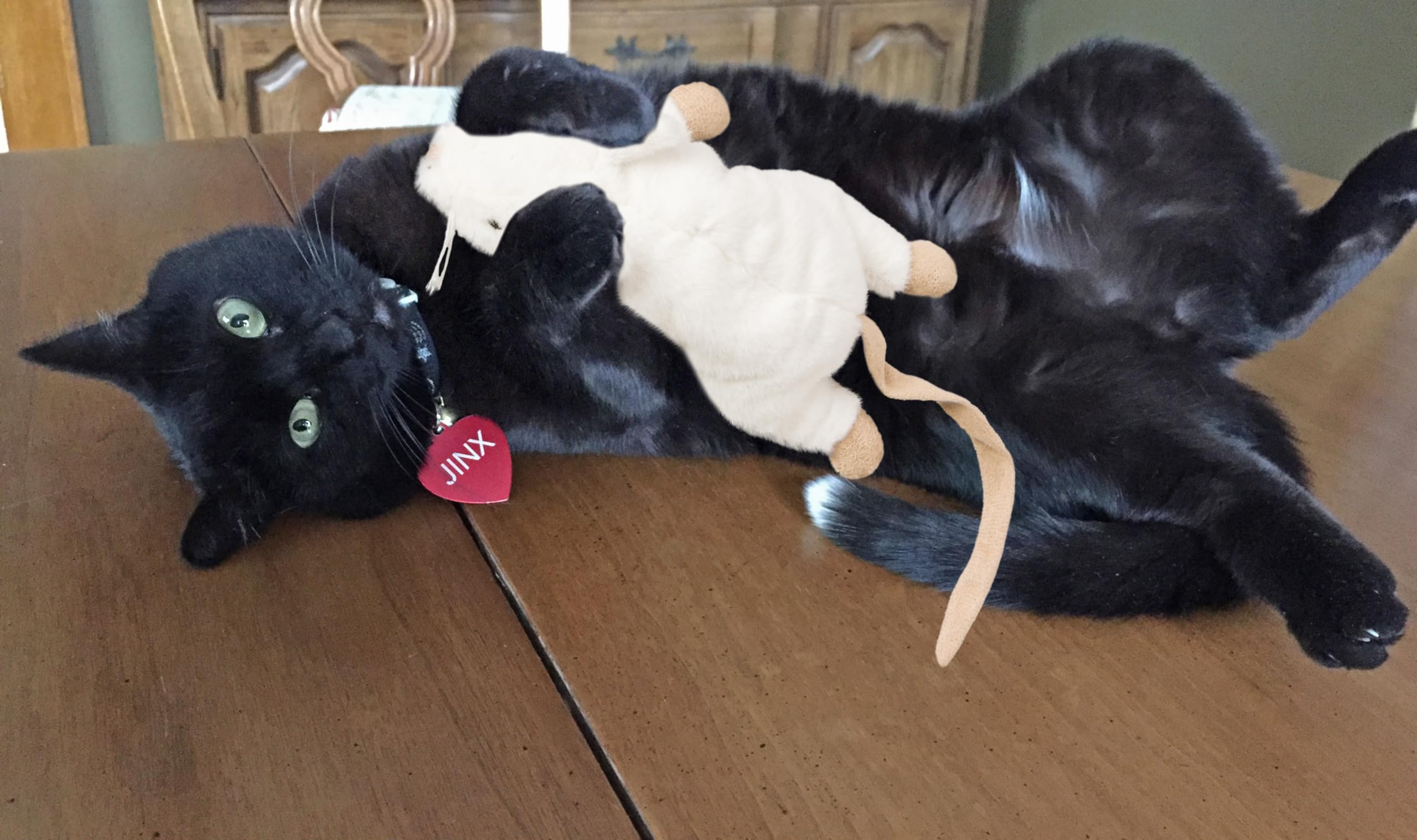 SPOT Super Mouse Sam - Plush Cat Toy with Catnip & Crinkle Sound, 11in, Assorted Colors