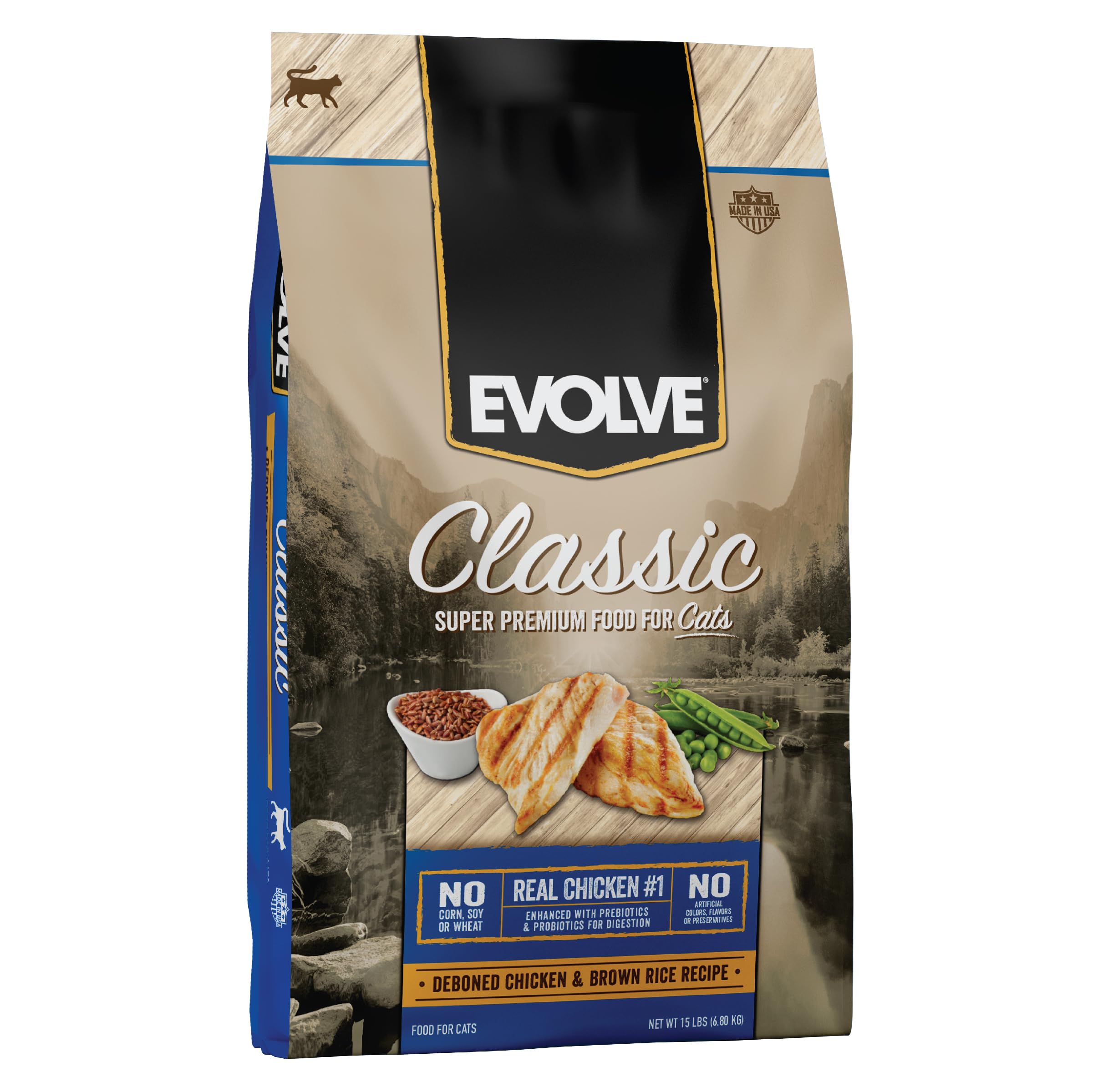 Evolve Classic Deboned Chicken and Brown Rice Recipe Cat Food, 15lb