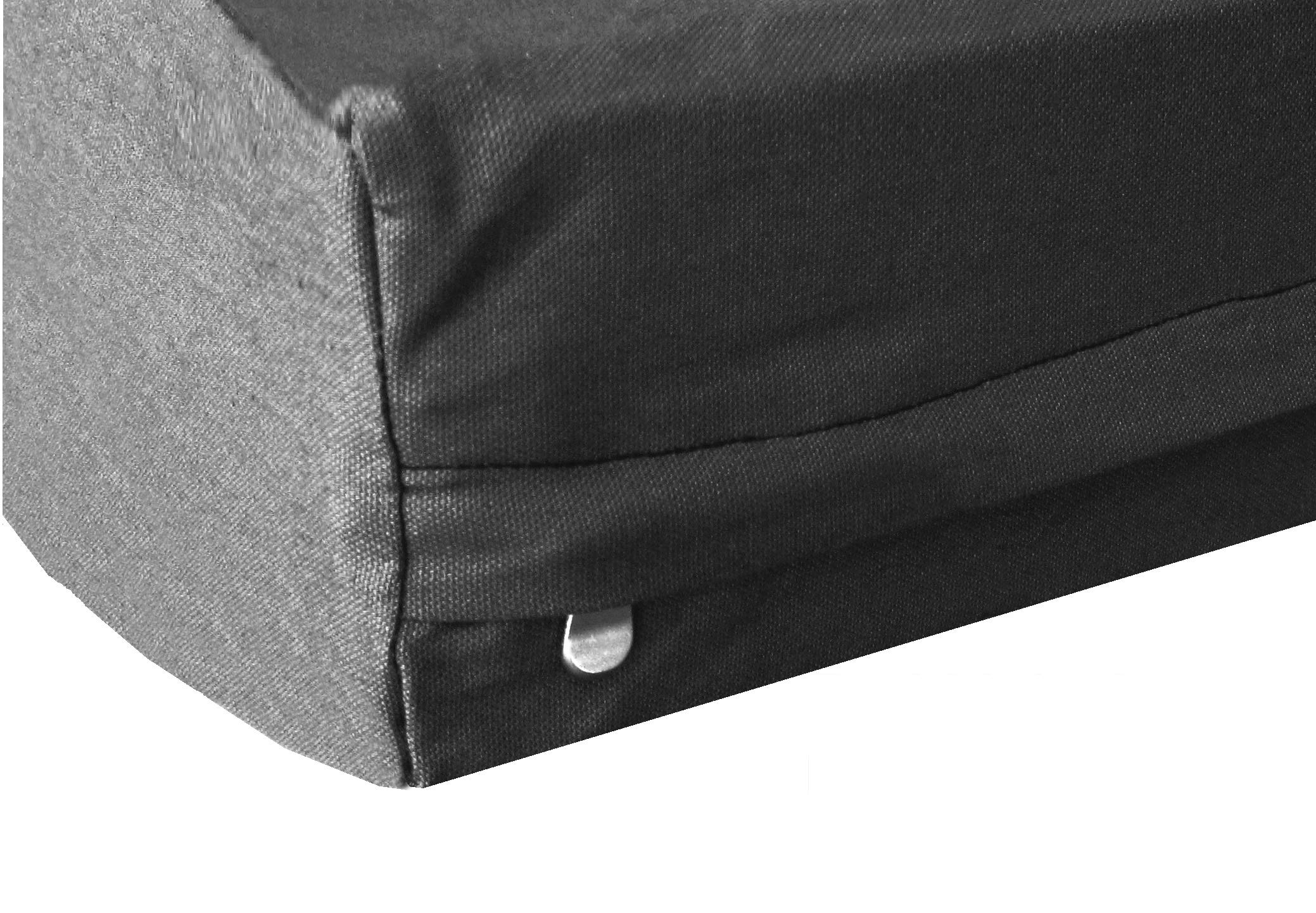 Dogbed4Less Heavy Duty Black Canvas Duvet Pet Dog Bed Cover, Extra Large 40'X35' - Replacement Cover Only
