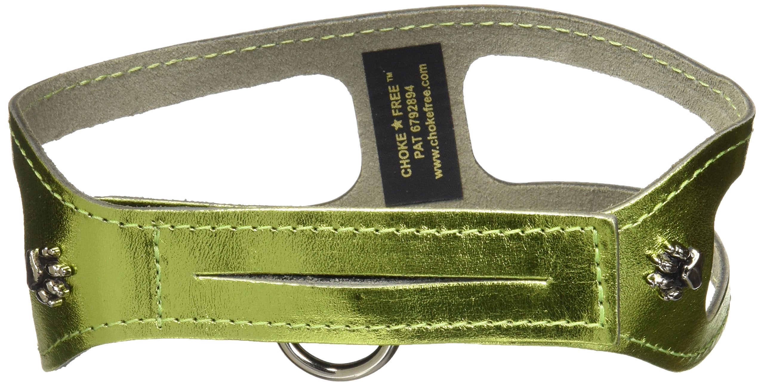 Chokefree Pet Shoulder Collar, 16', Metallic Lime Green