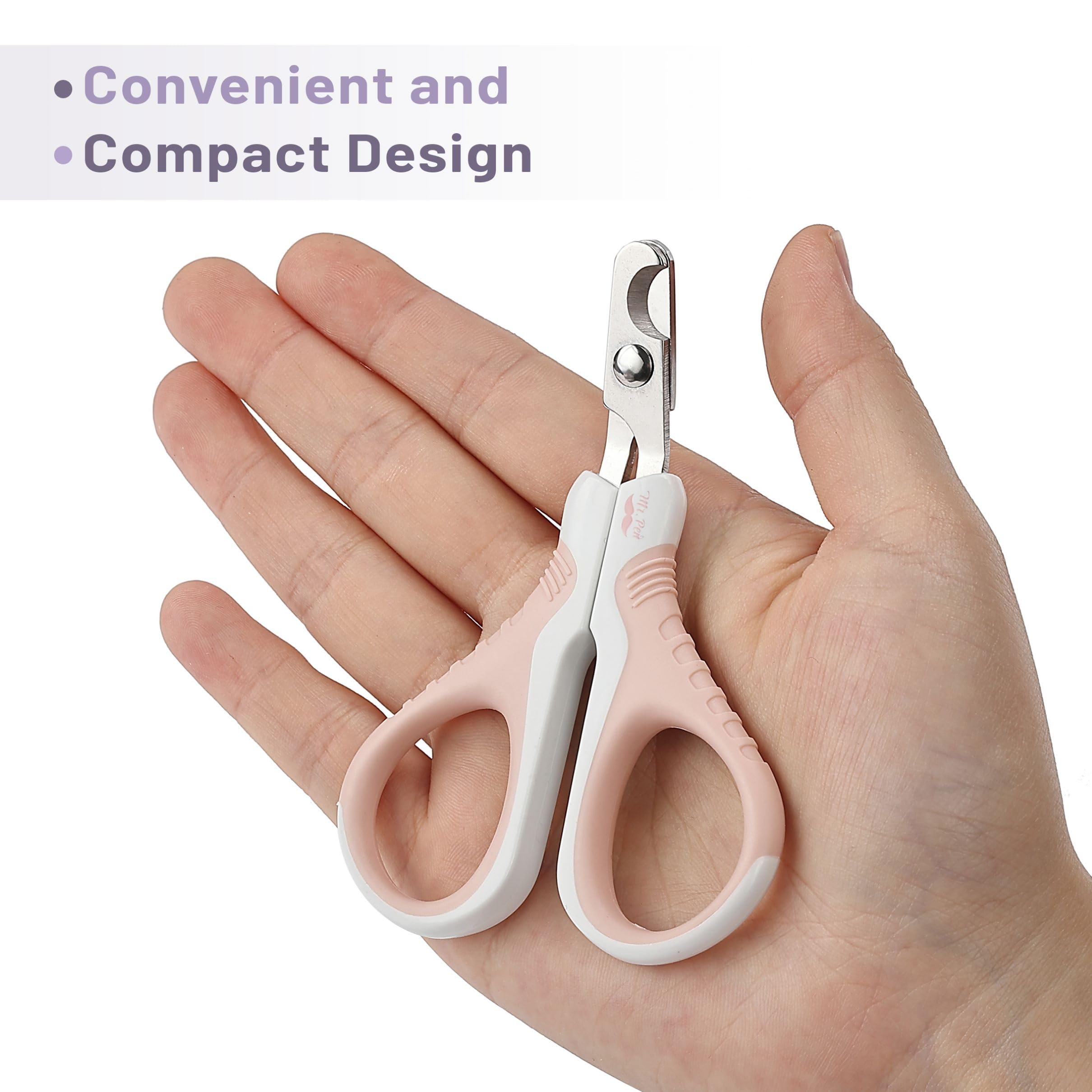 Mr. Pen Cat Nail Clipper, Pink Stainless Steel Trimmer for Kittens & Small Dogs, Model PILC001M301