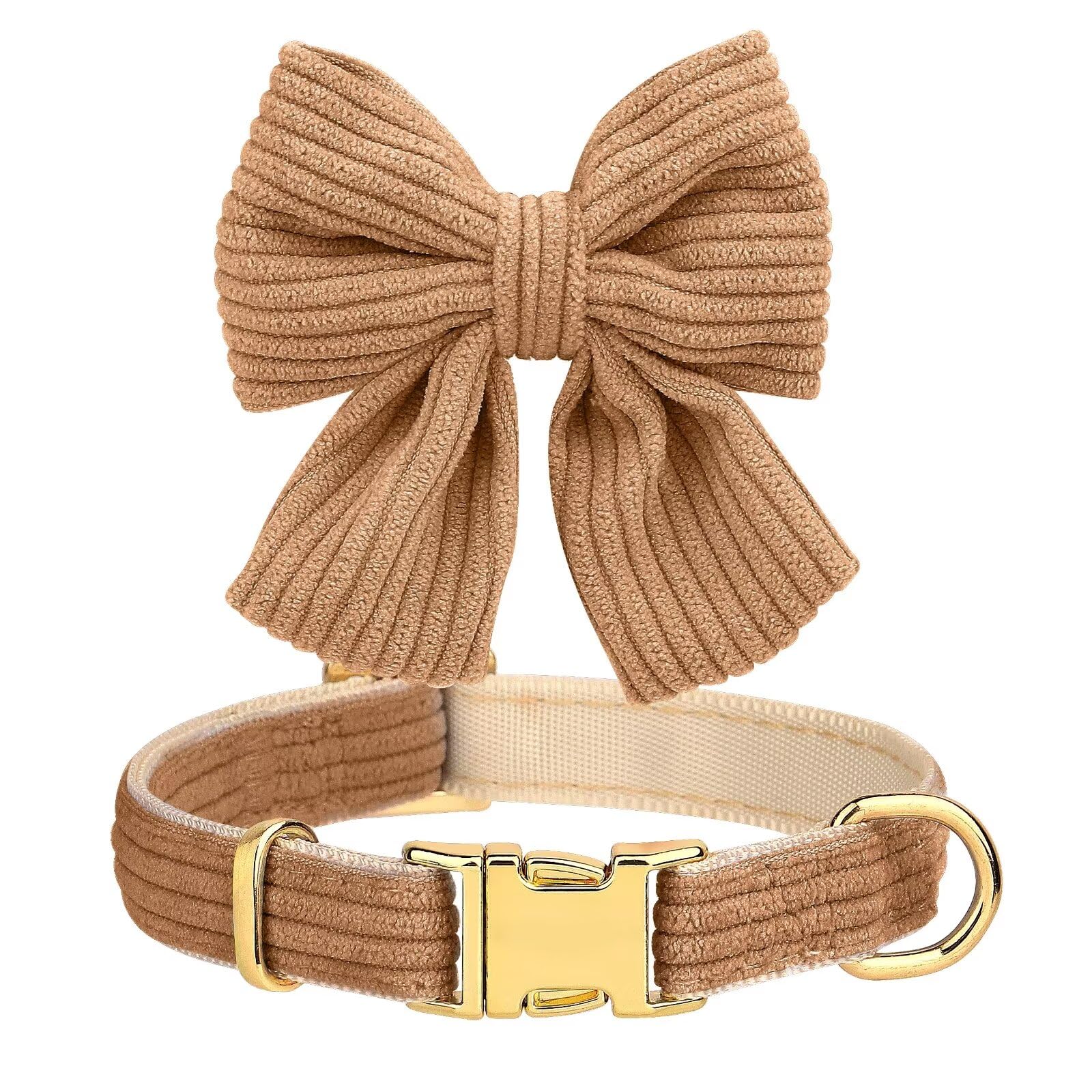 Didog Cute Small Dog Harness Collar & Leash Set, Adjustable Dog Collars And Leashes With Bowtie, Breathable Soft Mesh Padded Dog