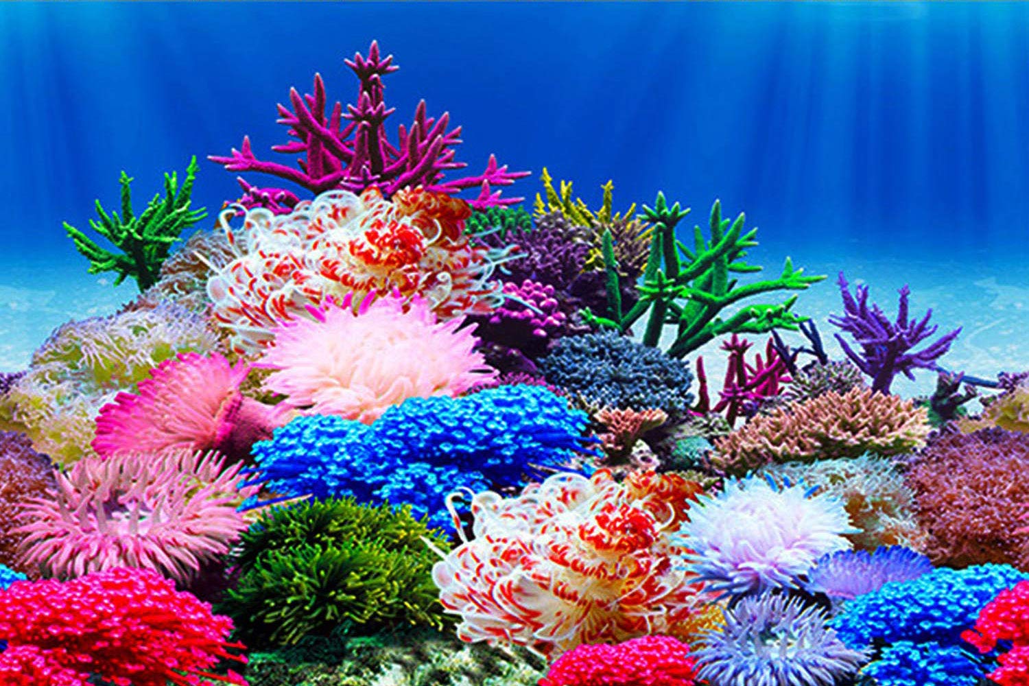 ELEBOX New 20 x 48 Fish Tank Background Stickers Wallpaper 2 Sided Seaweed Water Plants Aquarium Background Decoration