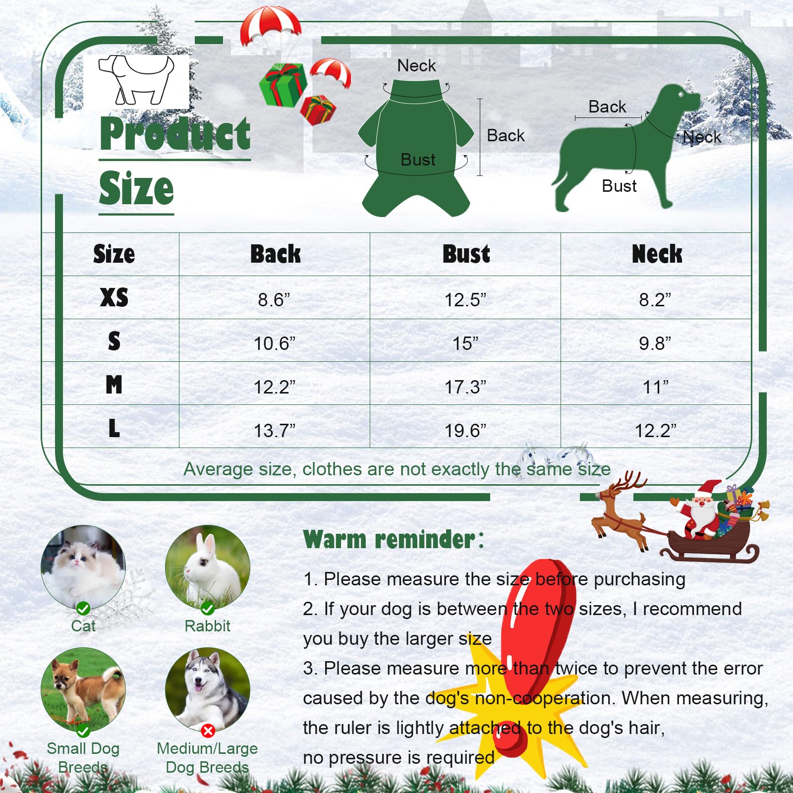 Katolk 6 Pieces Christmas Dog Clothes For Small Dogs, Soft And Breathable Pet Shirt, Winter Puppy Kitten Vest Printed Dog Shirts