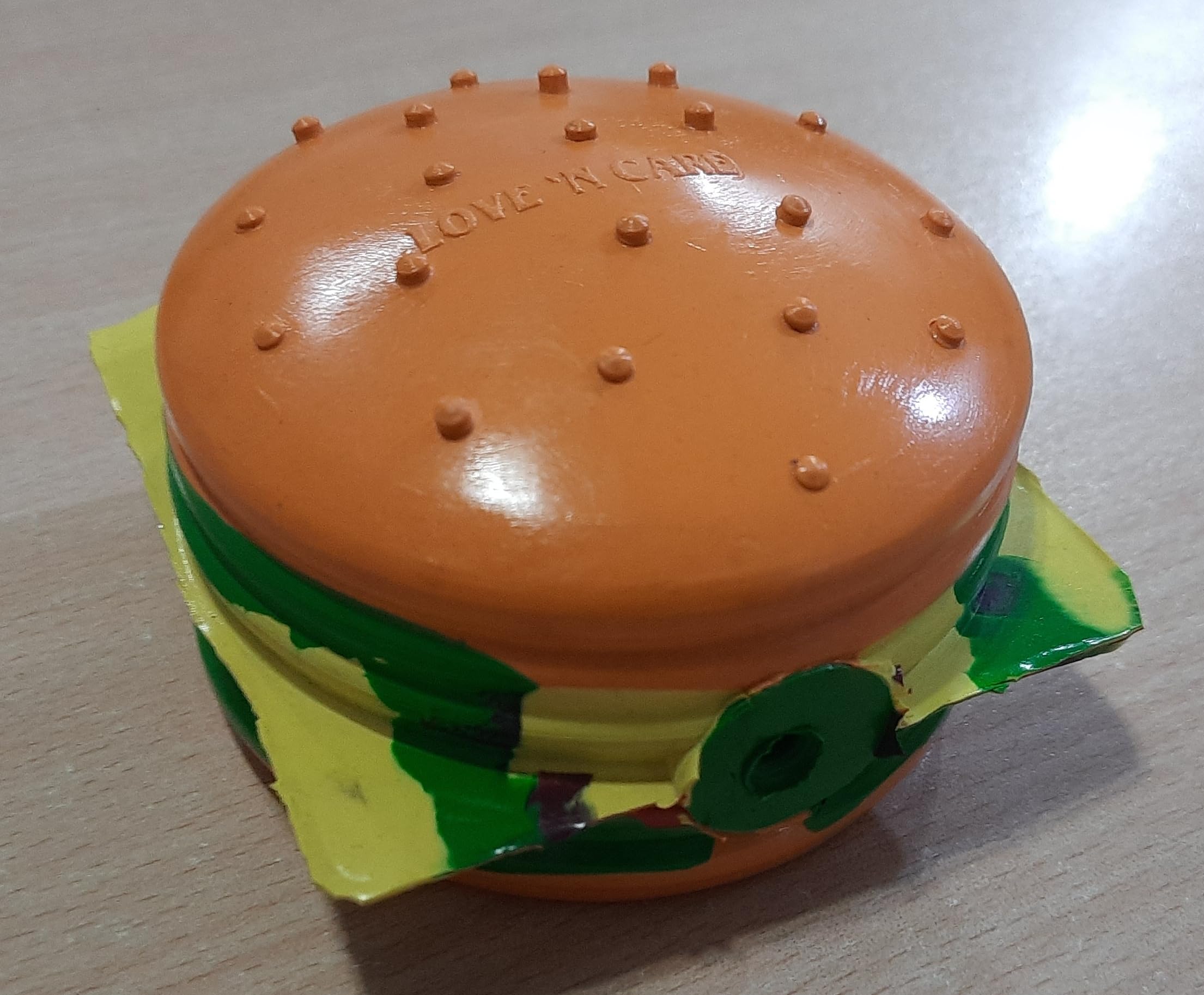 Natural Rubber Squeaky Burger Toys for Dogs| Interactive and Fun Toy| A Burger That squeaks| Cleans Teeth| Non Toxic and Safe fo