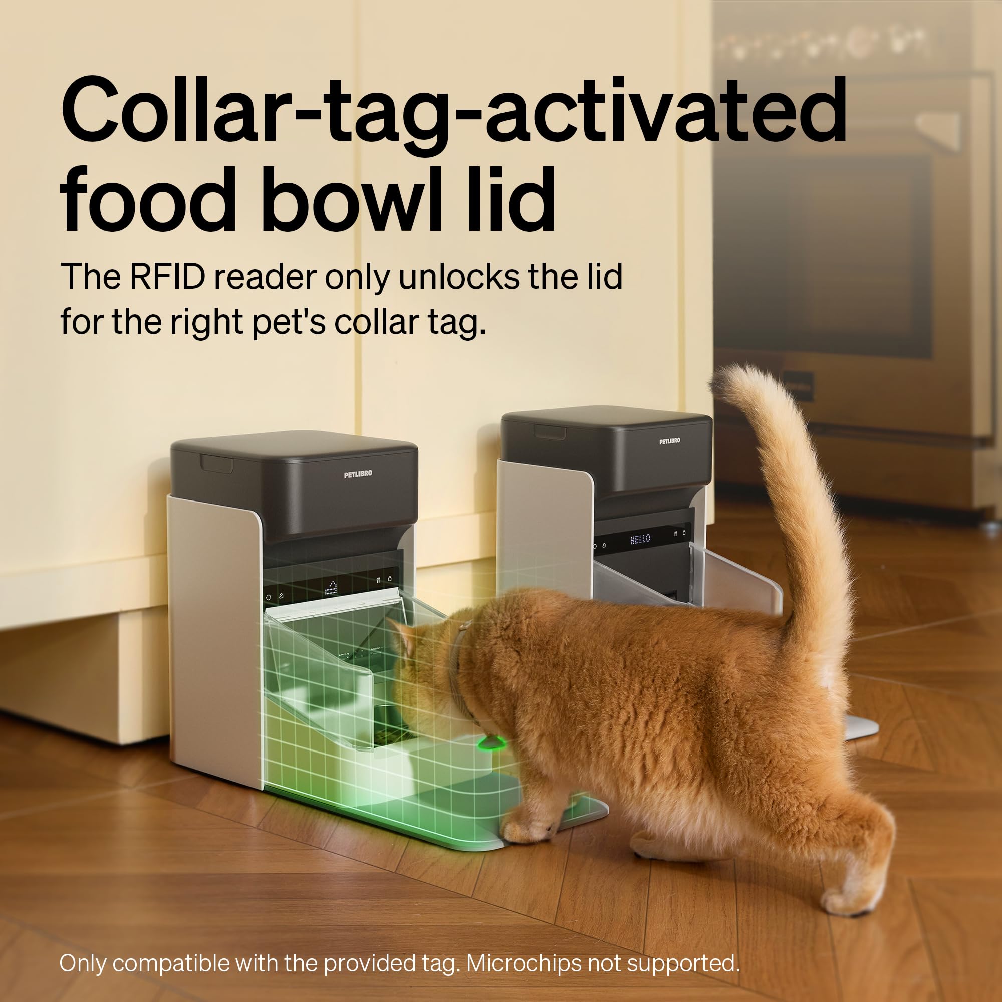 PETLIBRO RFID Automatic Cat Feeder, Collar Sensor-Activated Personalized Meals, Cats Recognition & Diet Tracking for Multi-Pet H
