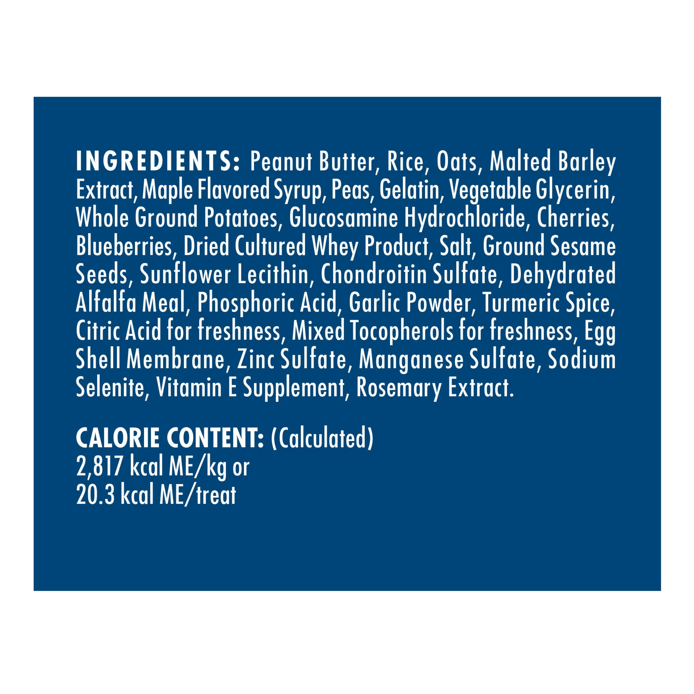 Zukes Hip Action, Hip And Joint Support, Soft And Chewy Natural Dog Treats , Peanut Butter And Oats Recipe - 16.0 OZ Bag