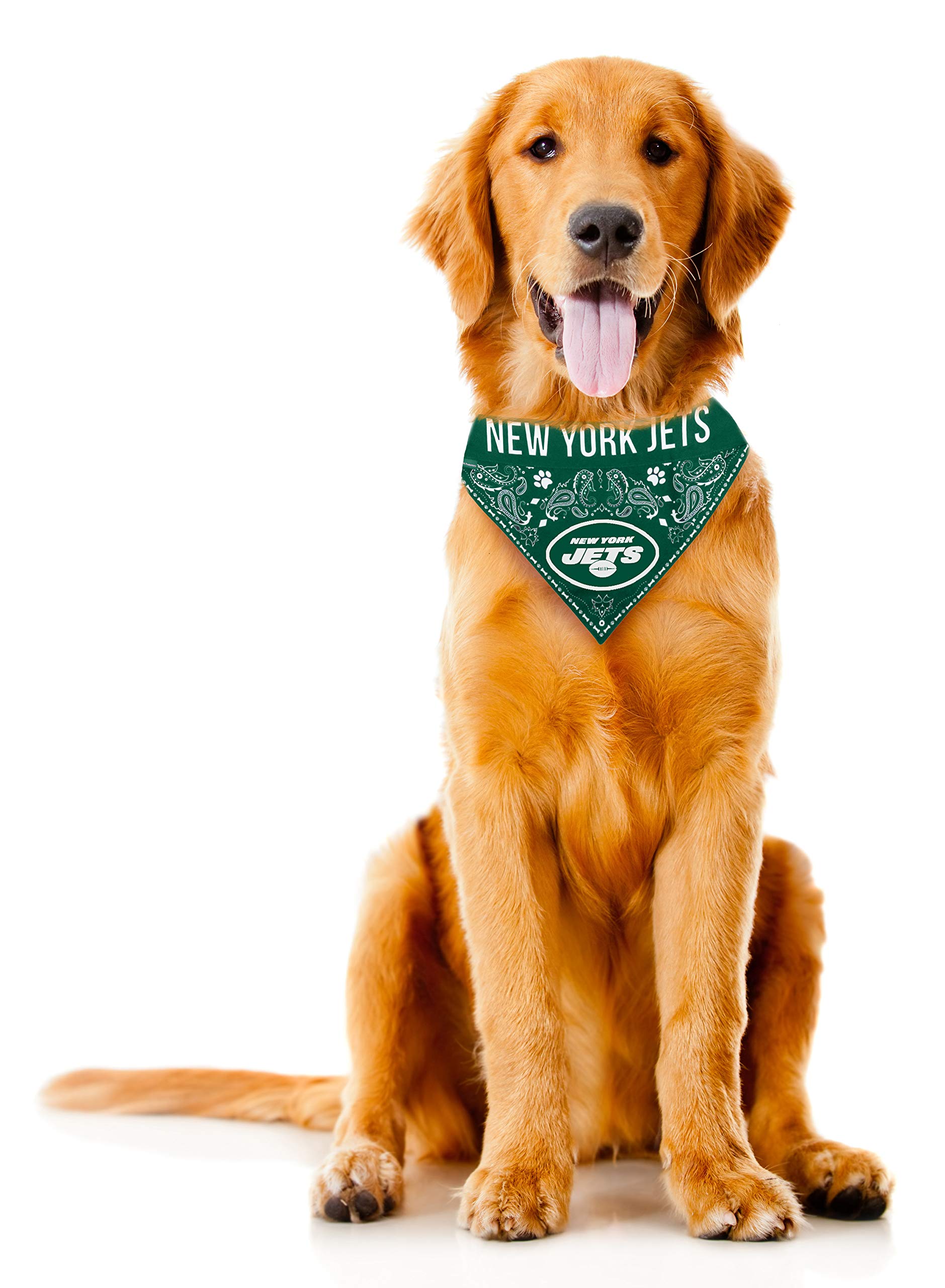 Littlearth Unisex-Adult NFL New York Jets Pet Bandana, Team Color, Small